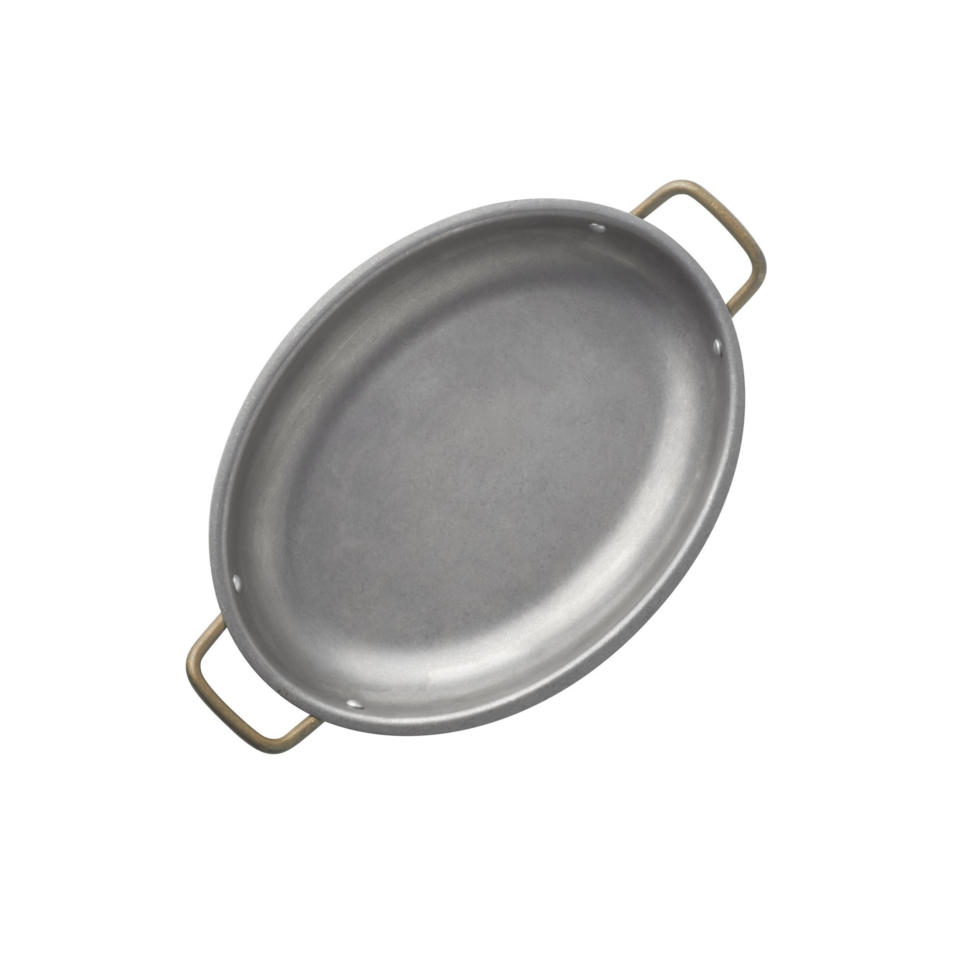 Servierpfanne STEEL & STYLE VINTAGE, mit 2 Messinggriffen, 26 x 20 x 4 cm, 1 ltr., Chromnickelstahl Servierpfanne STEEL & STYLE VINTAGE, mit 2 Messinggriffen, 26 x 20 x 4 cm, 1 ltr., Chromnickelstahl
