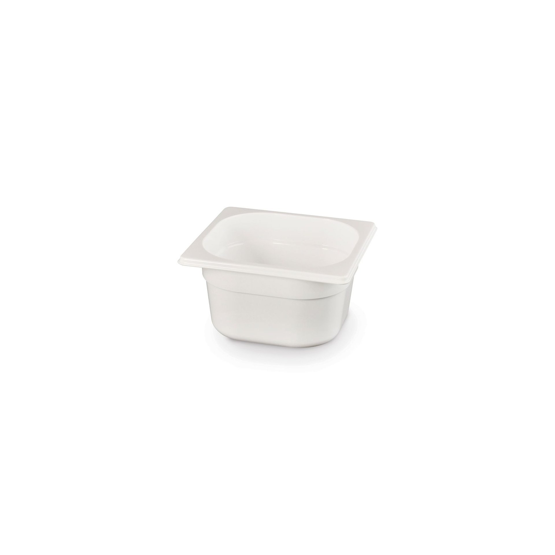 Gastronorm-Behälter 1/6, GN 1/6, 2,4L, Weiß, 176x162x(H)150mm Gastronorm-Behälter 1/6, GN 1/6, 2,4L, Weiß, 176x162x(H)150mm