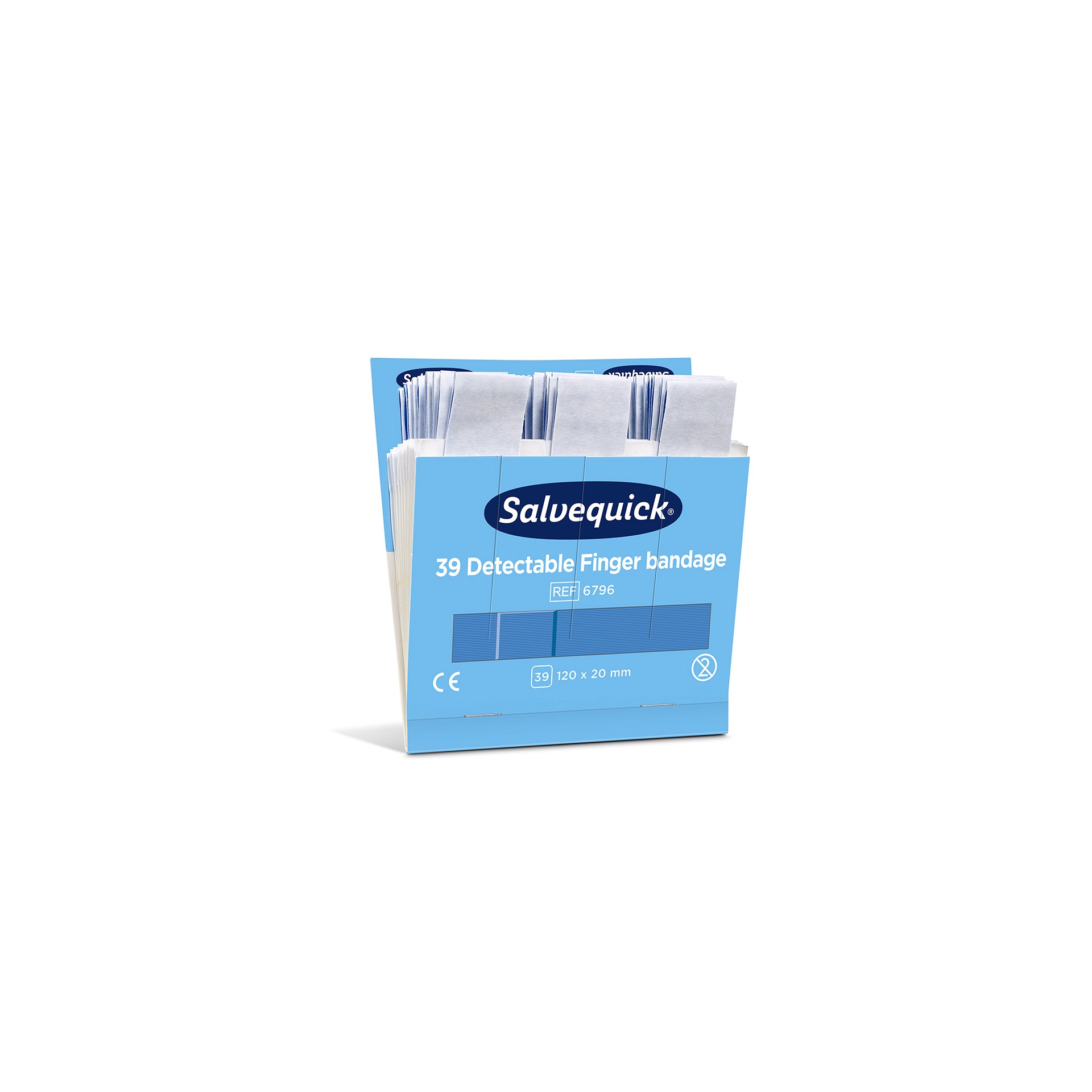 Set "Cederroth" Salvequick Detectable Pflaster (39 Stück) blau "Finger Bandage" Set "Cederroth" Salvequick Detectable Pflaster (39 Stück) blau "Finger Bandage"