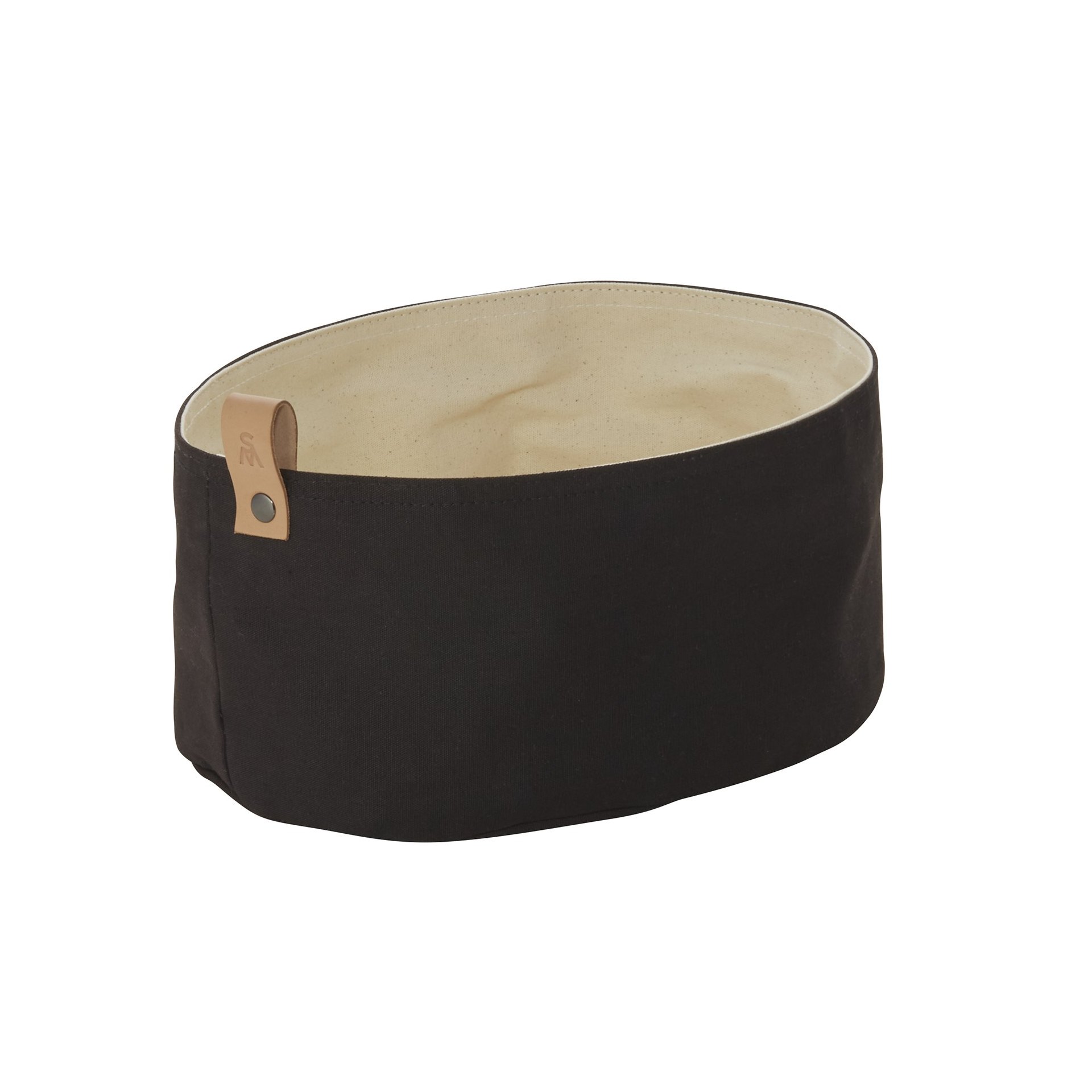 Brottasche FLIP COTTON, 19 x 15 x 10 cm, schwarz/cream, Canvas