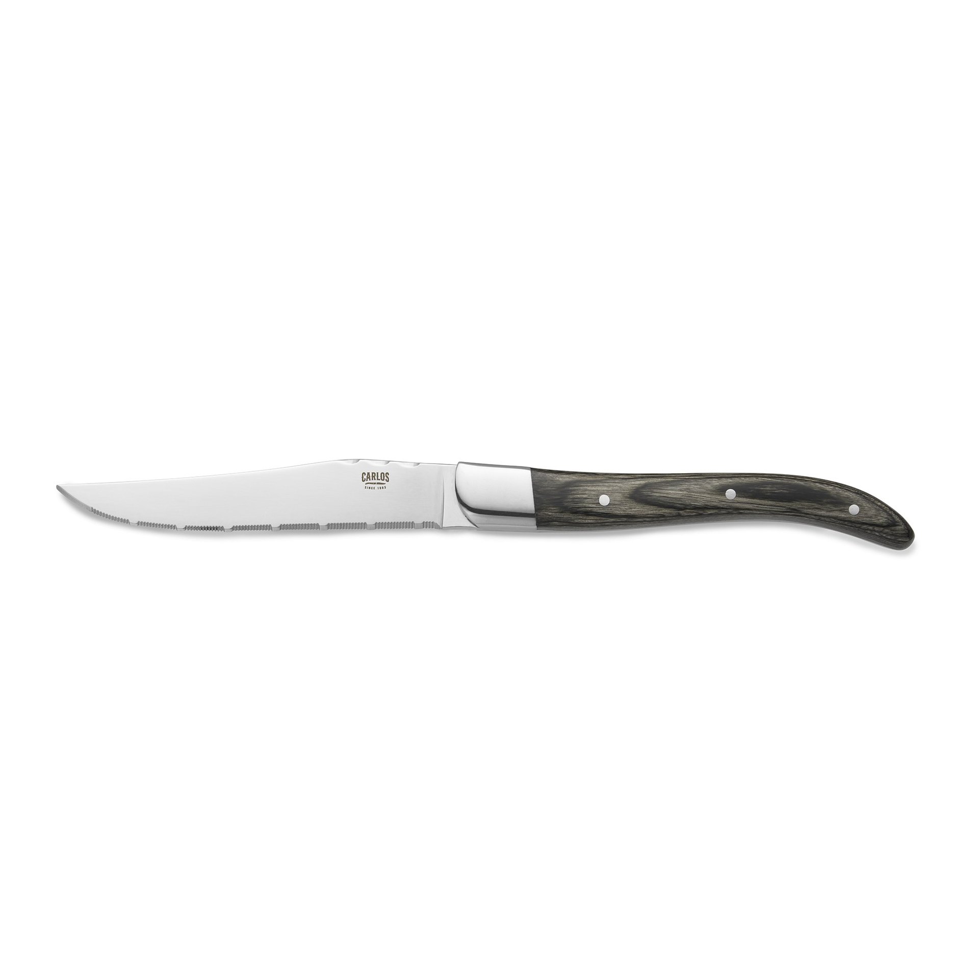 Steakmesser Set CARLOS, mit grauem Pakkaholzgriff, 23 cm Steakmesser Set CARLOS, mit grauem Pakkaholzgriff, 23 cm