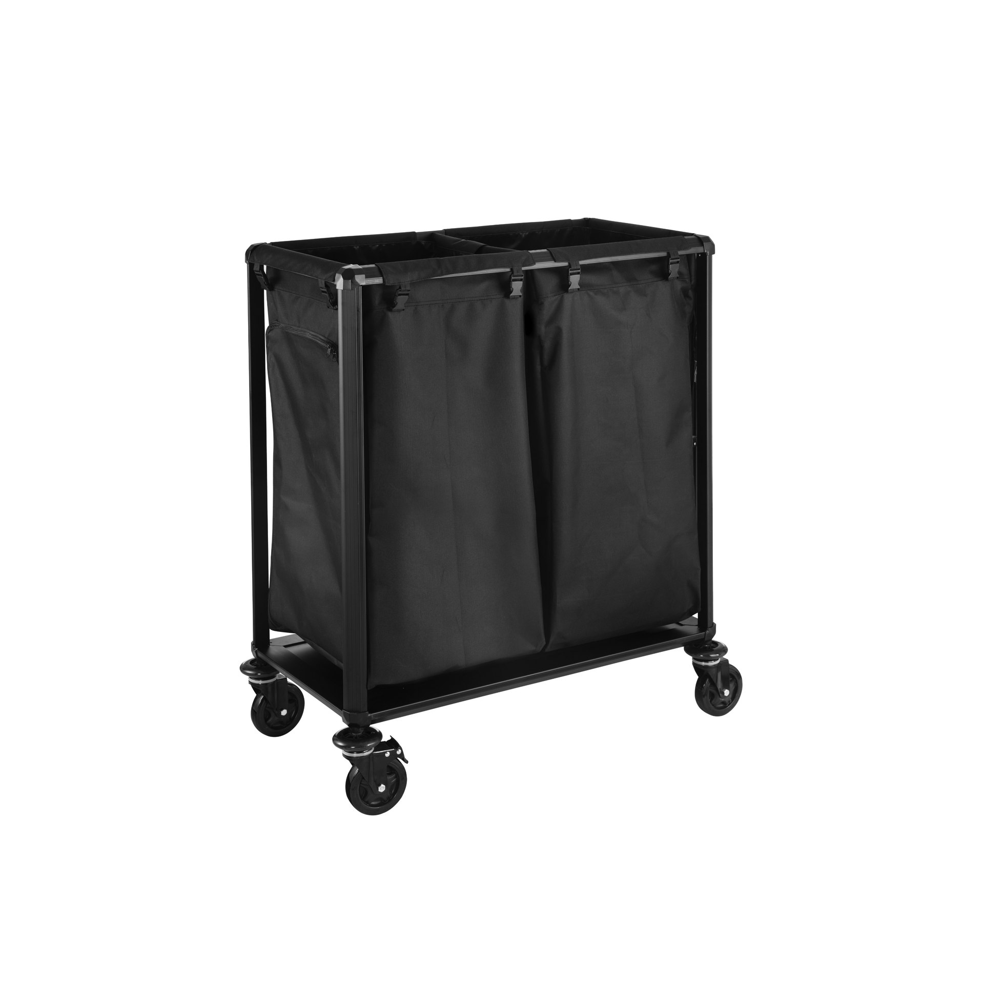 Wäschewagen Double, 115 x 54 x 87 cm, Stahl, ABS Kunststoff, Polyesterfaserstoff Wäschewagen Double, 115 x 54 x 87 cm, Stahl, ABS Kunststoff, Polyesterfaserstoff