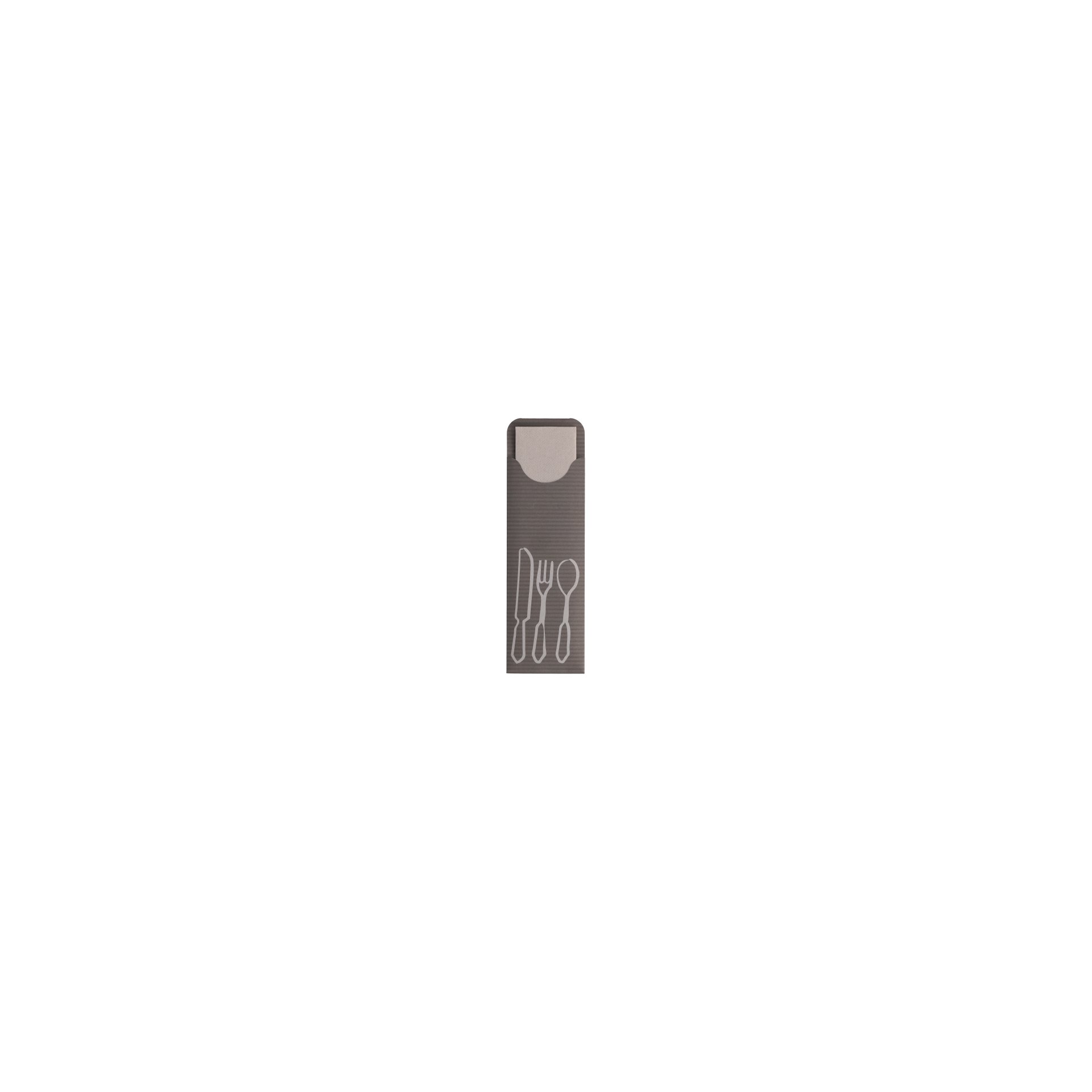 Bestecktaschen 23,5 cm x 7,3 cm anthrazit inkl. farbiger Serviette