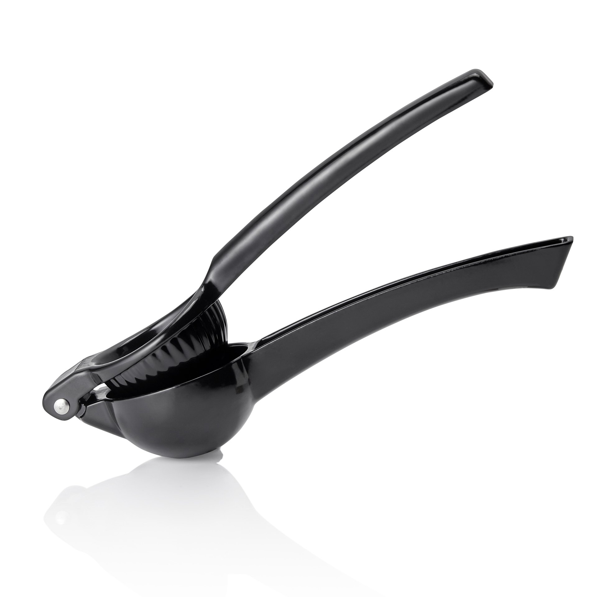 Zitruspresse, Ø 6 cm, 22 x 7,5 cm, schwarz, Aluguss
