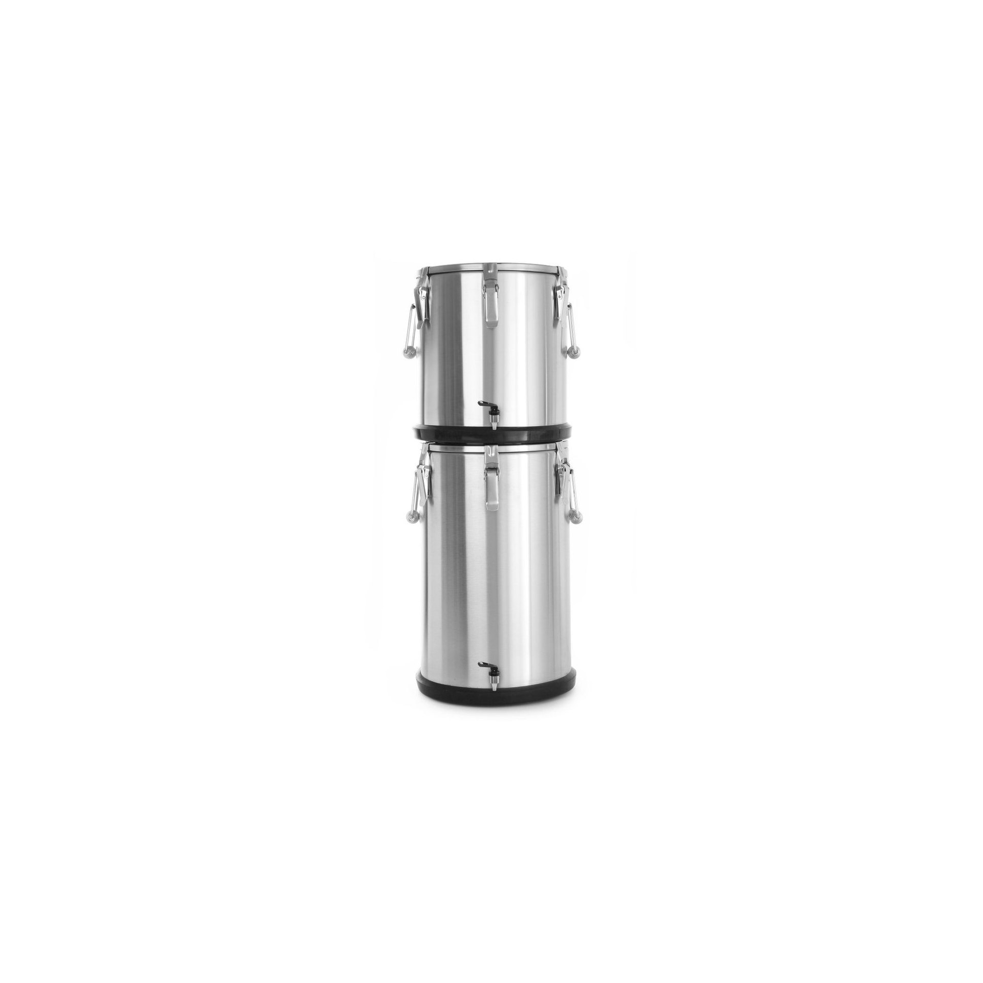 Isolierter tragbarer Behälter - mit Ablasshahn, Profi Line, 20L, Silber, ⌀330x(H)360mm