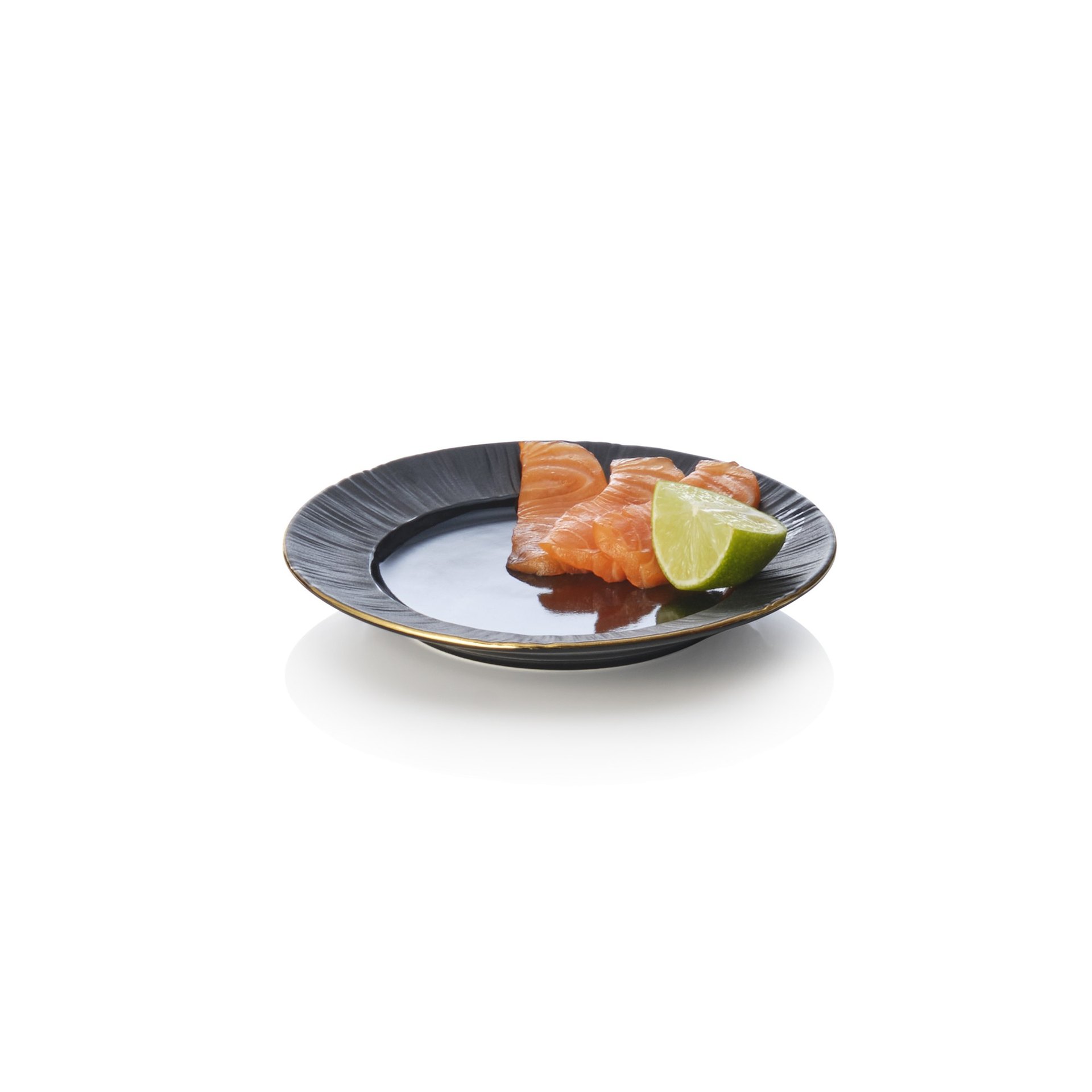 Teller Set MAYA KURO, flach, Ø 22 cm, schwarz
