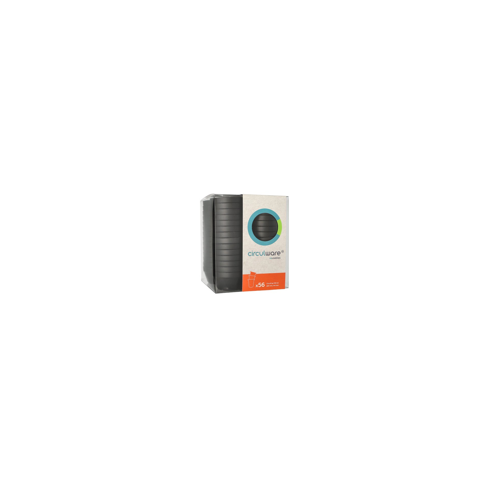 "Circulware" Mehrweg-Trinkbecher PP rund 0,1 l Ø 8 cm · 4,1 cm schwarz "Circulware" Mehrweg-Trinkbecher PP rund 0,1 l Ø 8 cm · 4,1 cm schwarz