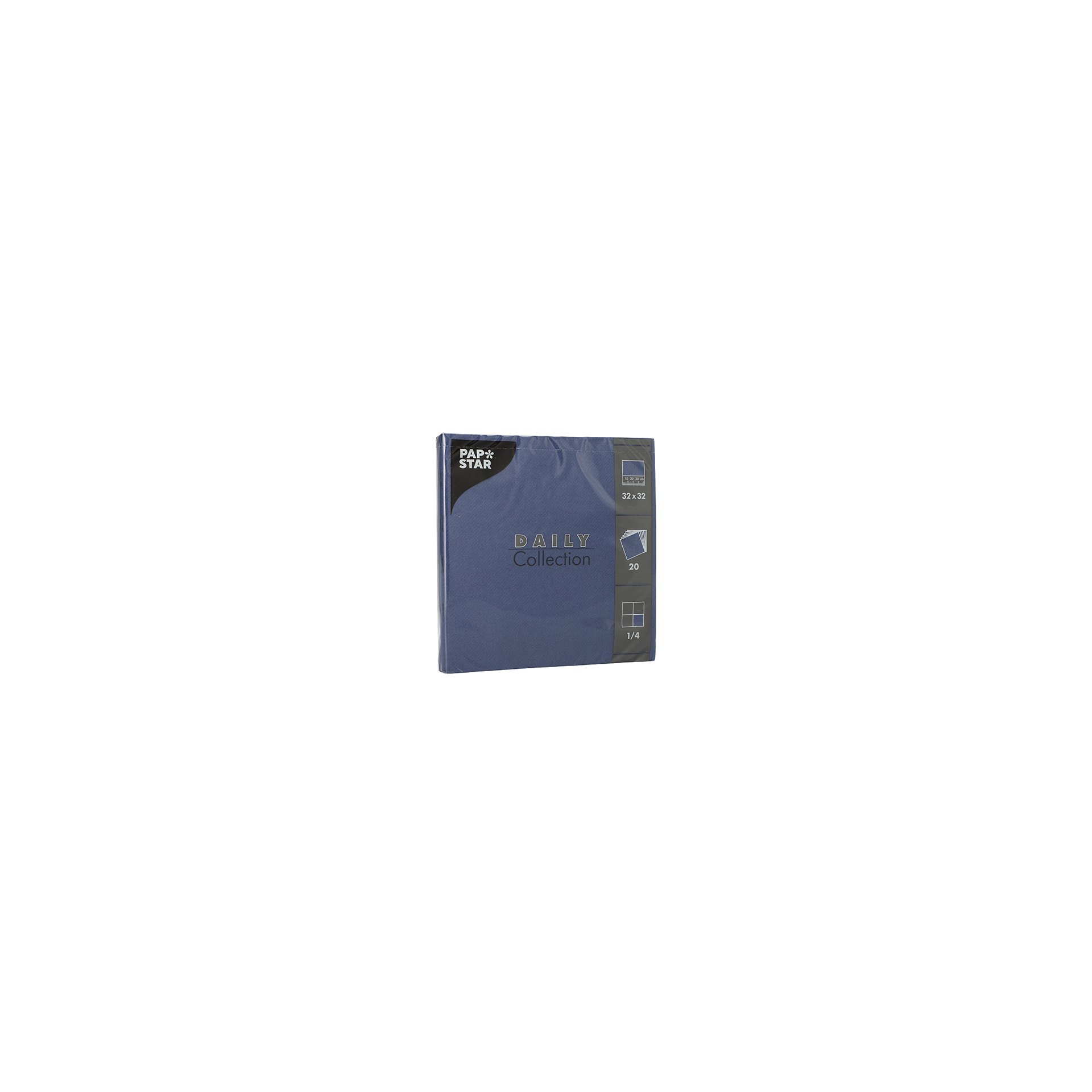 papstar-89618-servietten-daily-collection-1-4-falz-32cmx32cm-dunkelblau-1 Servietten "DAILY Collection" 1/4-Falz 32 cm x 32 cm dunkelblau