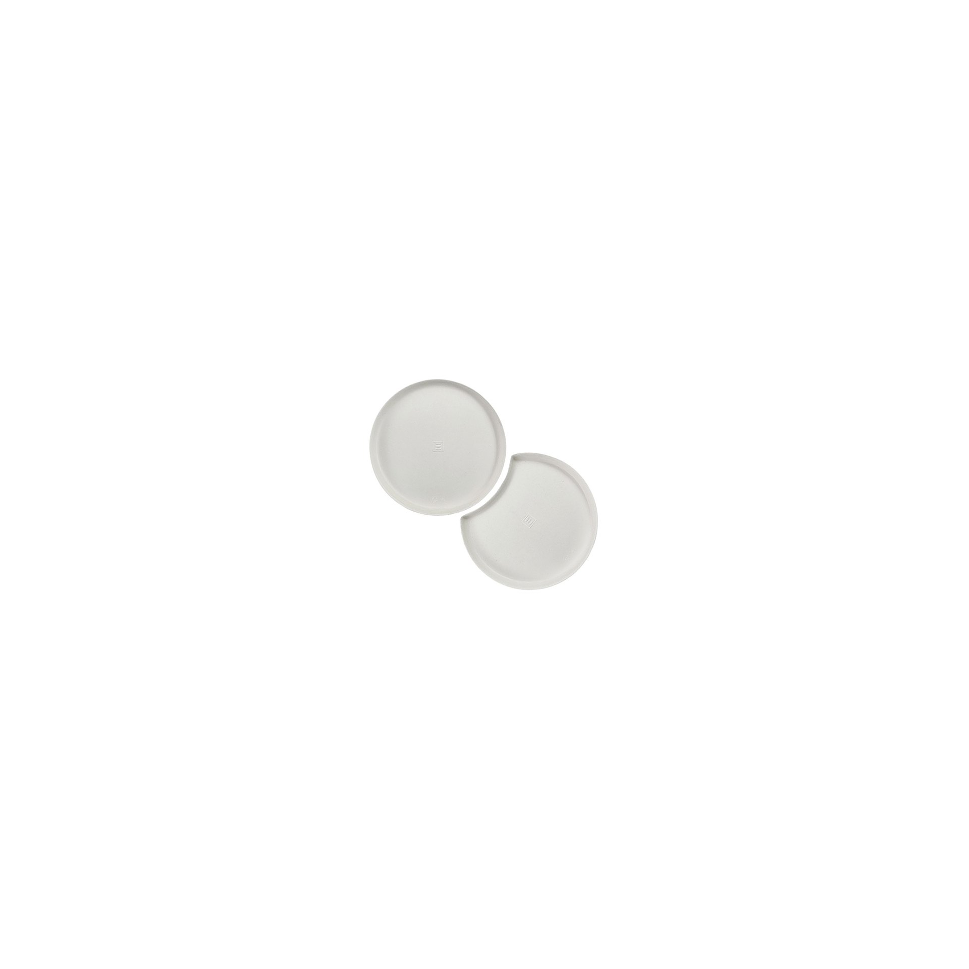 Teller Zuckerrohr "pure" rund Ø 12 cm · 1 cm weiss "Cella" : Set Teller Zuckerrohr "pure" rund Ø 12 cm · 1 cm weiss "Cella" : Set