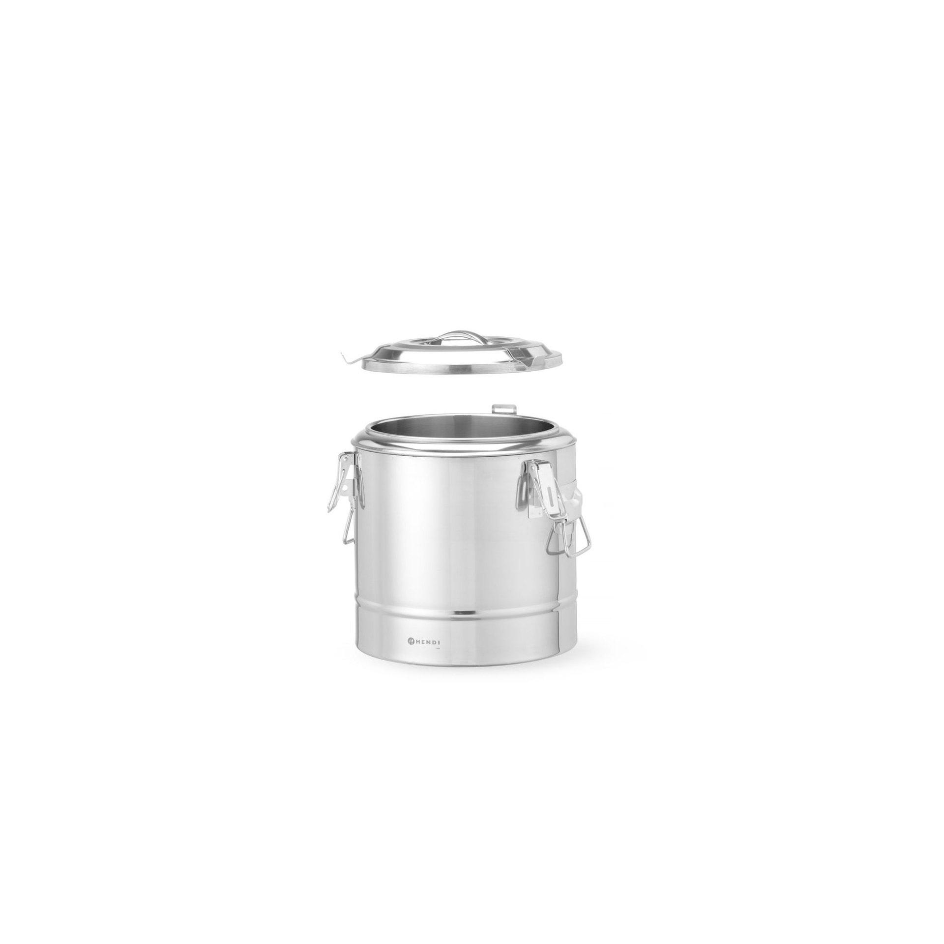 Isolierter tragbarer Behälter, Kitchen Line, 11L, Silber, ⌀300x(H)345mm Isolierter tragbarer Behälter, Kitchen Line, 11L, Silber, ⌀300x(H)345mm