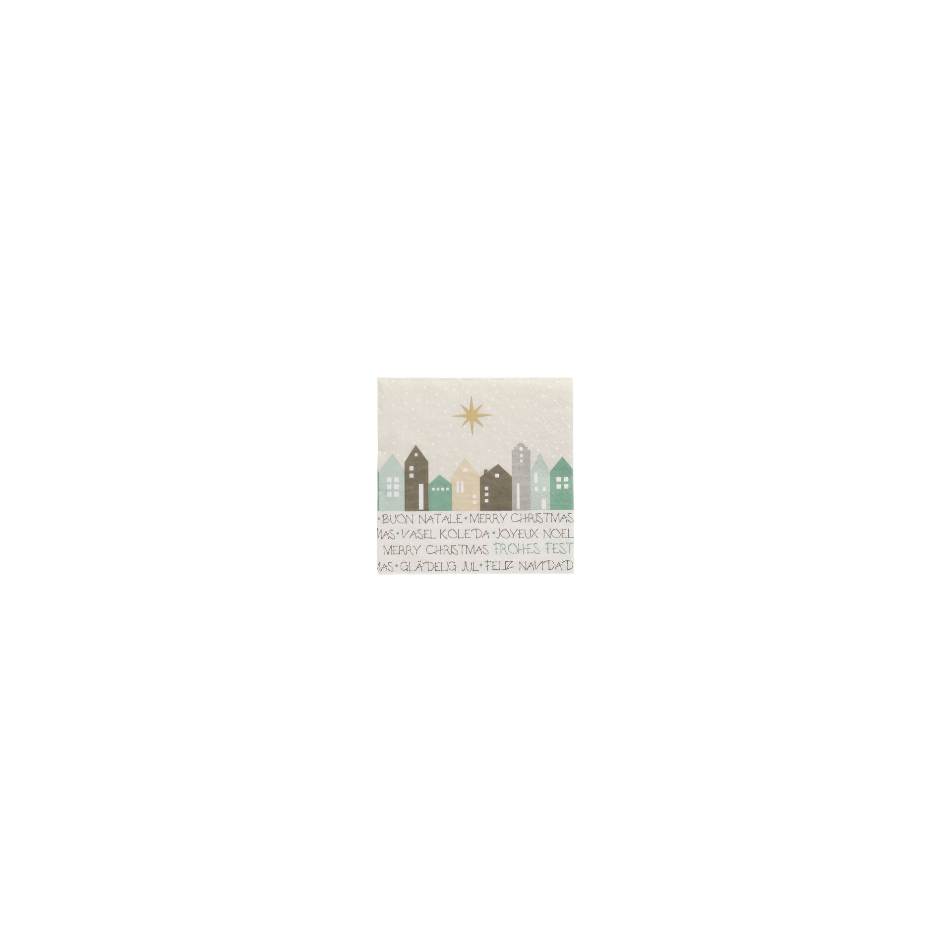Servietten, 3-lagig 1/4-Falz 33 cm x 33 cm "Christmas Village"