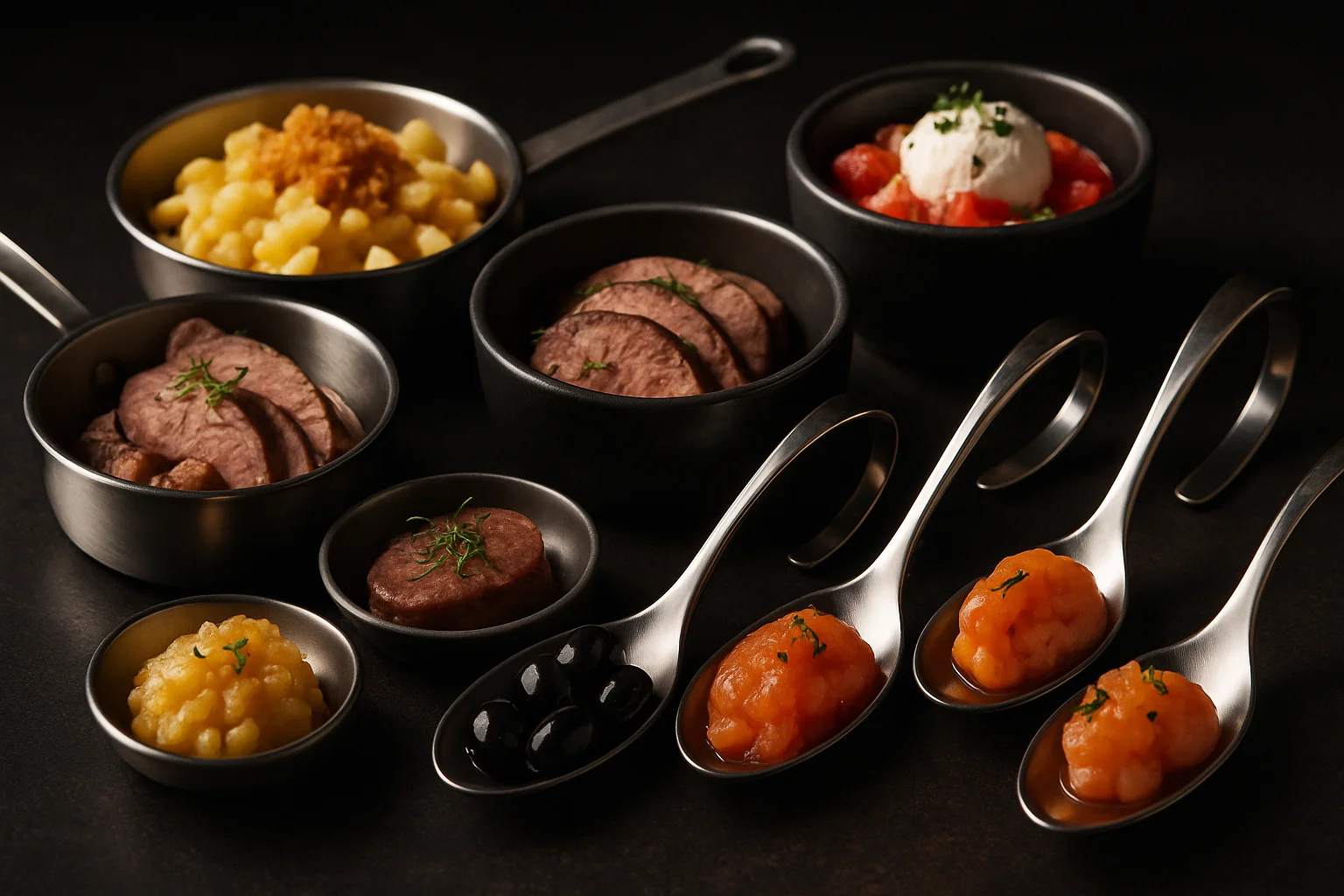 mini servierschalen fingerfood amuse bouche auf teller