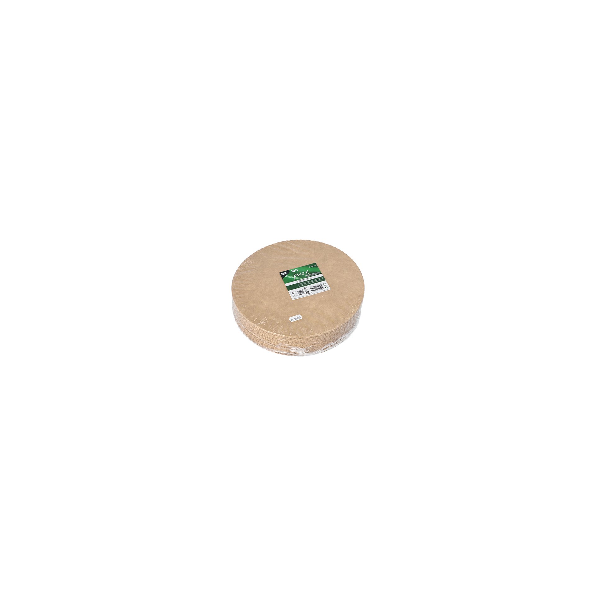 Tortenunterlagen, Pappe "pure" rund Ø 28 cm braun mit gezacktem Rand