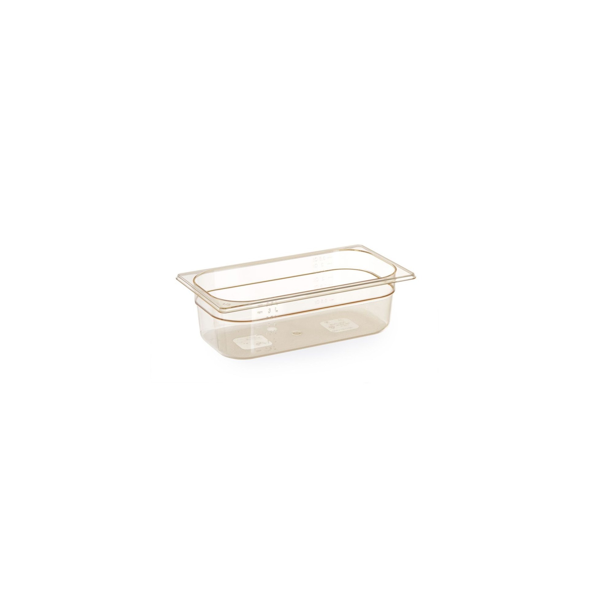 Gastronorm-Behälter 1/4, hochtemperatubeständig, GN 1/4, 1,7L, Transparent, 265x162x(H)65mm
