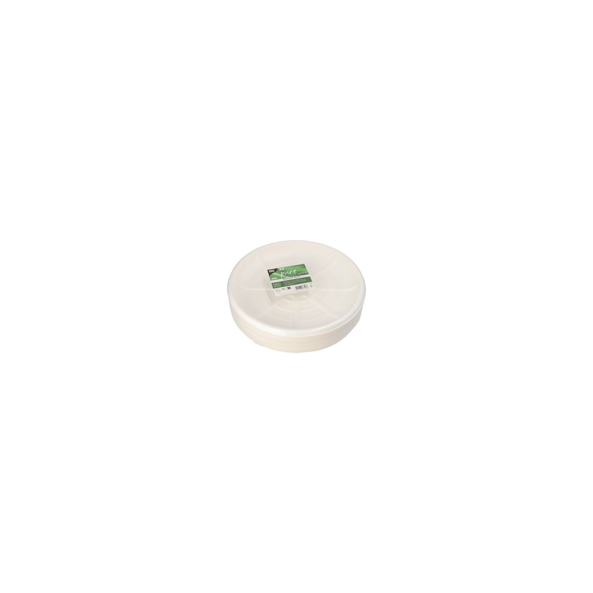 Servierplatten, Zuckerrohr "pure" rund Ø 35 cm weiss für Meeresfrüchte Servierplatten, Zuckerrohr "pure" rund Ø 35 cm weiss für Meeresfrüchte