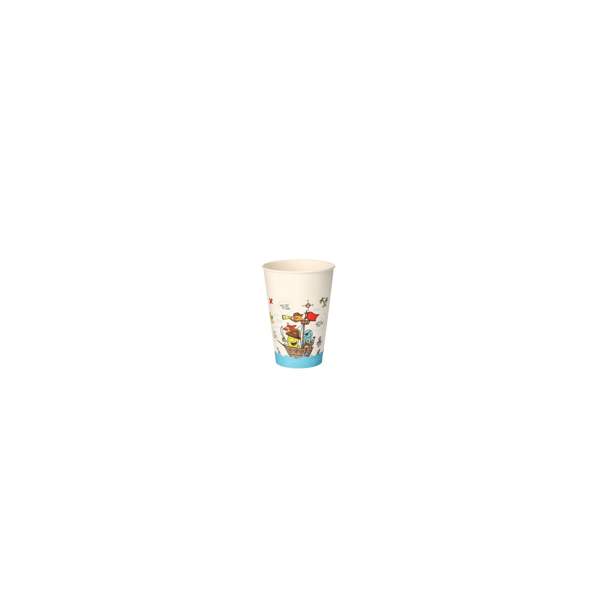 Trinkbecher, Pappe 0,2 l Ø 7 cm · 9,7 cm "Pirate Crew" Trinkbecher, Pappe 0,2 l Ø 7 cm · 9,7 cm "Pirate Crew"