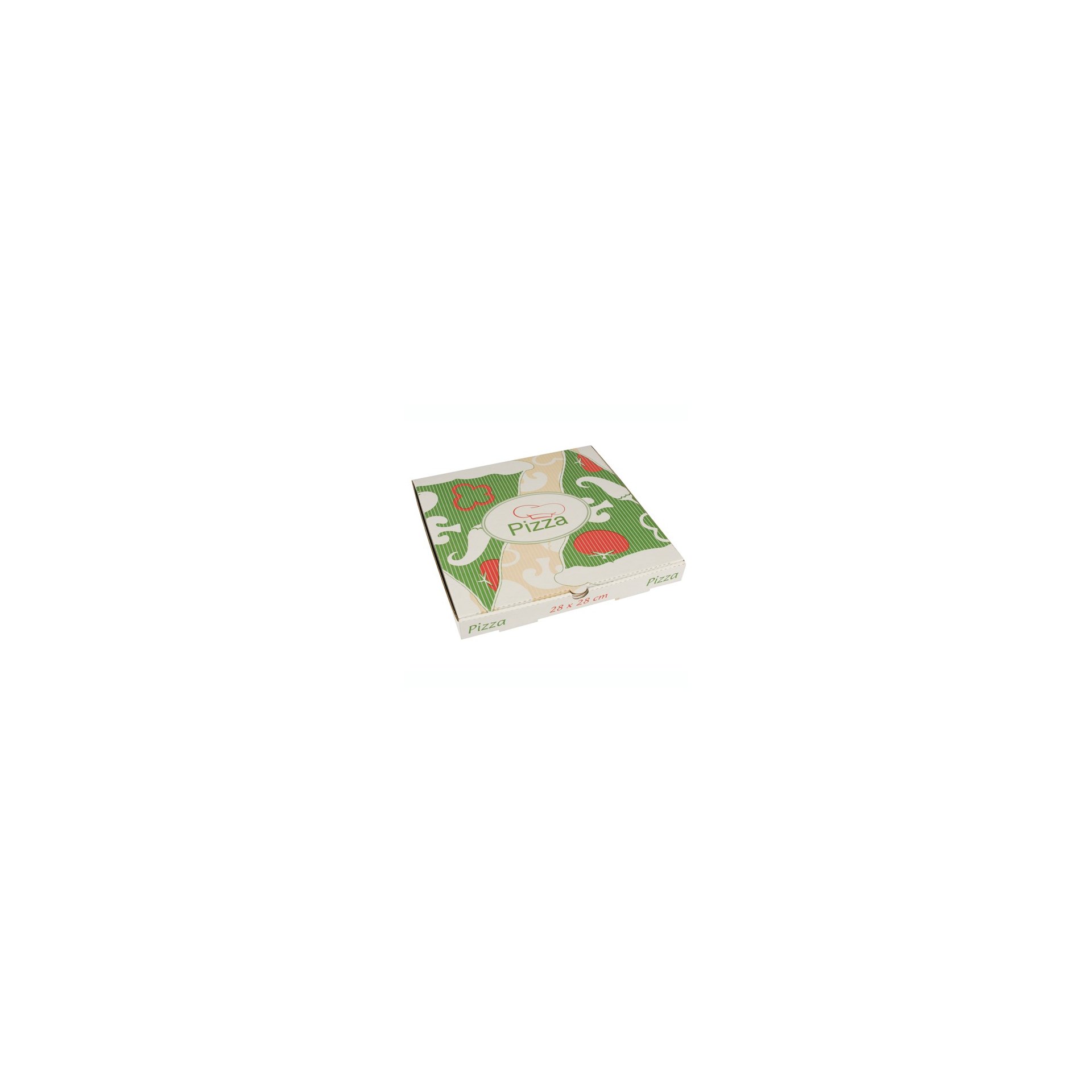 Pizzakartons, Cellulose "pure" eckig 28 cm x 28 cm x 3 cm
