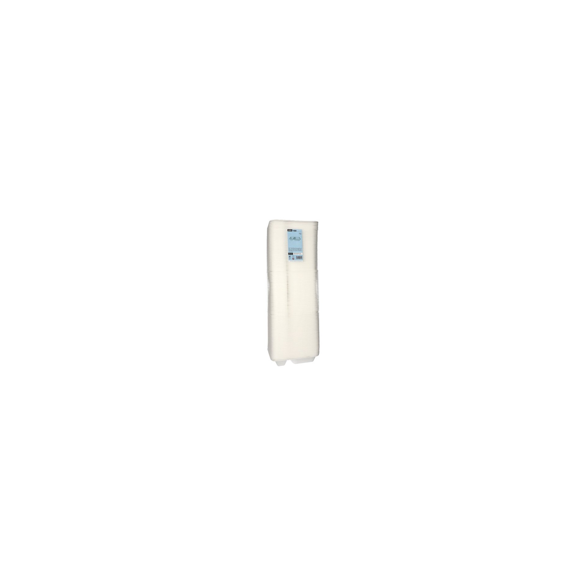 Siegelschalen, XPS 2-geteilt 825 ml 4,2 cm x 18,5 cm x 23,5 cm weiss laminiert