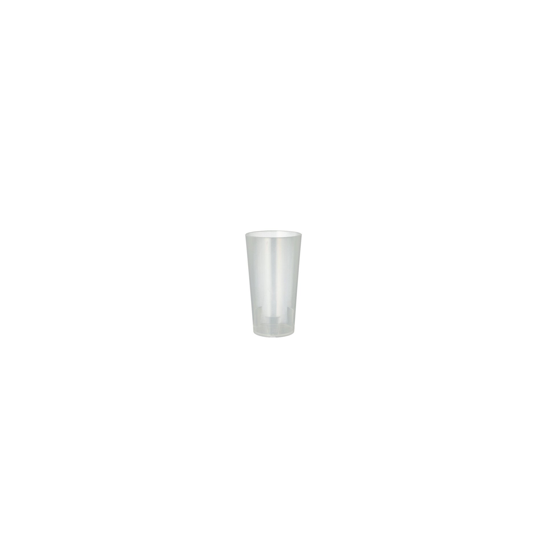 Mehrweg-Trinkbecher 0,3 l Ø 7 cm · 13 cm transluzent Mehrweg-Trinkbecher 0,3 l Ø 7 cm · 13 cm transluzent