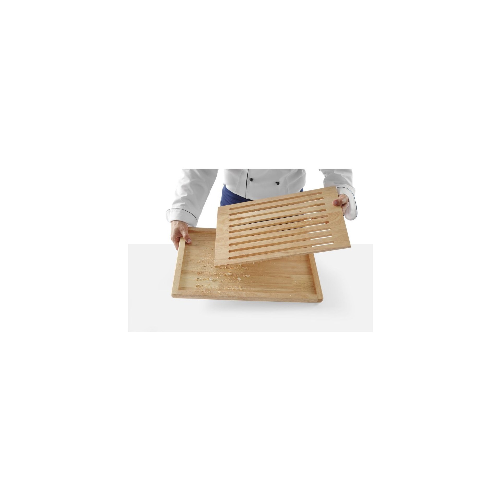 Brotschneidbrett, Holz dunkel, 475x322mm