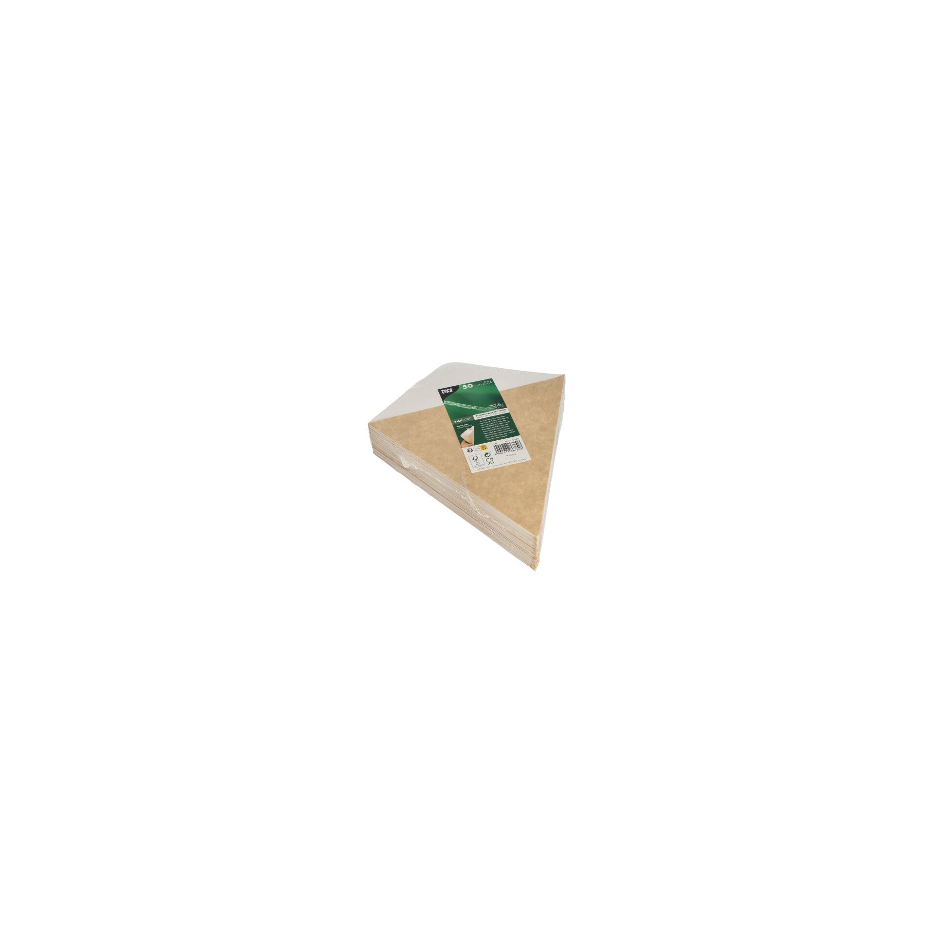 Pommes-Frites-Spitztüten mit Dip-Ecke, Pappe "pure" 27 cm x 21,5 cm braun/weiss