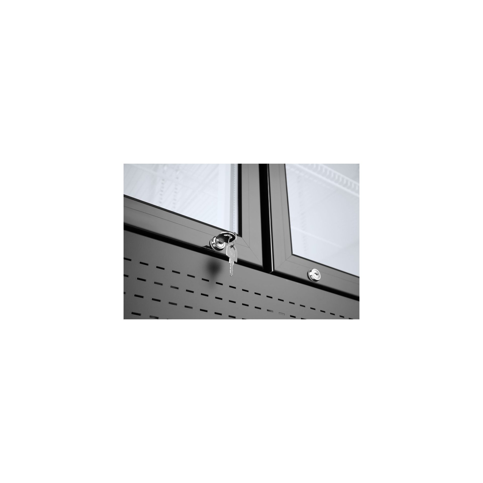 Rückwandkühlschrank zweitürig, 512L, Schwarz Rückwandkühlschrank zweitürig, 512L, Schwarz