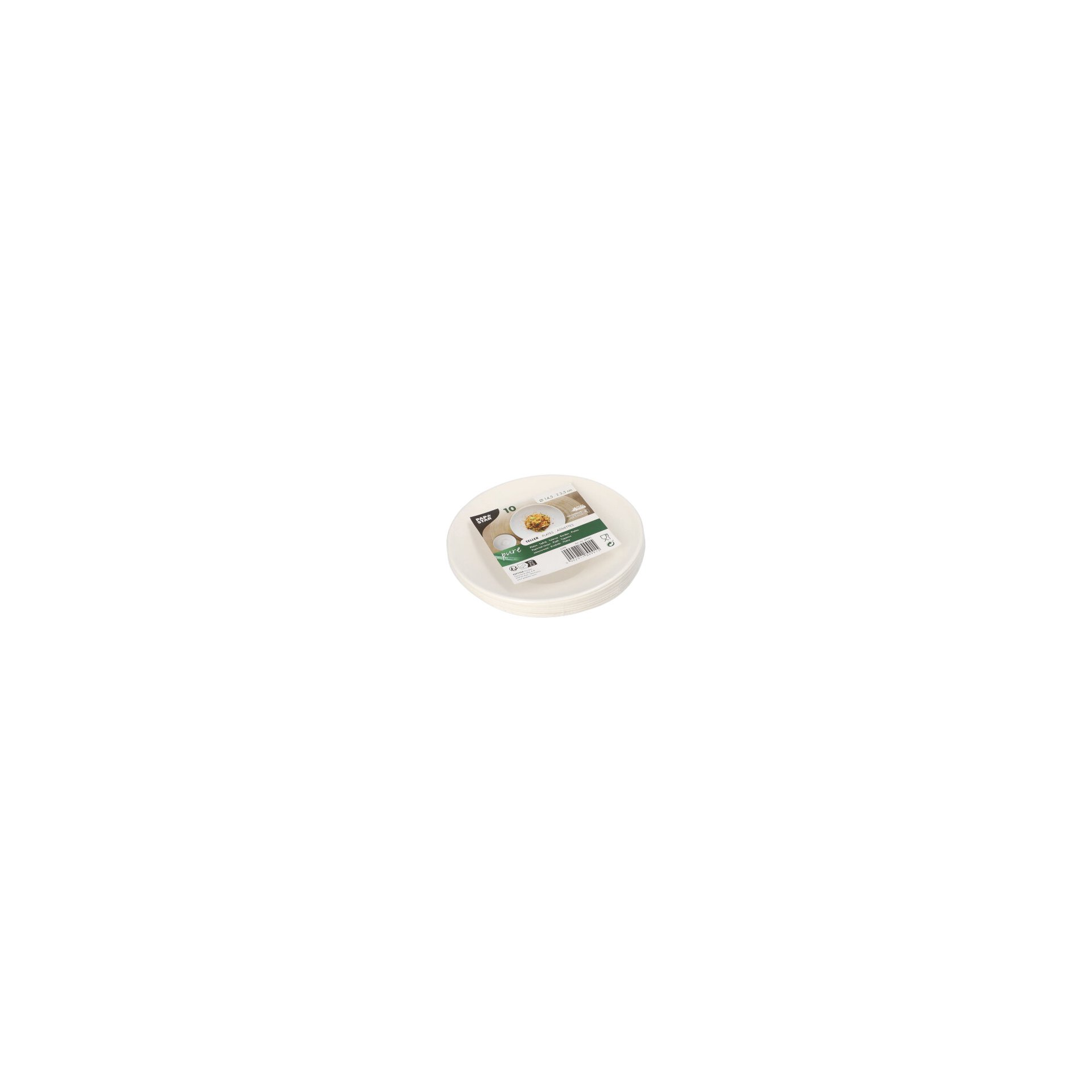 Teller Zuckerrohr "pure" rund Ø 14,5 cm · 3,5 cm weiss "Cella" Teller Zuckerrohr "pure" rund Ø 14,5 cm · 3,5 cm weiss "Cella"