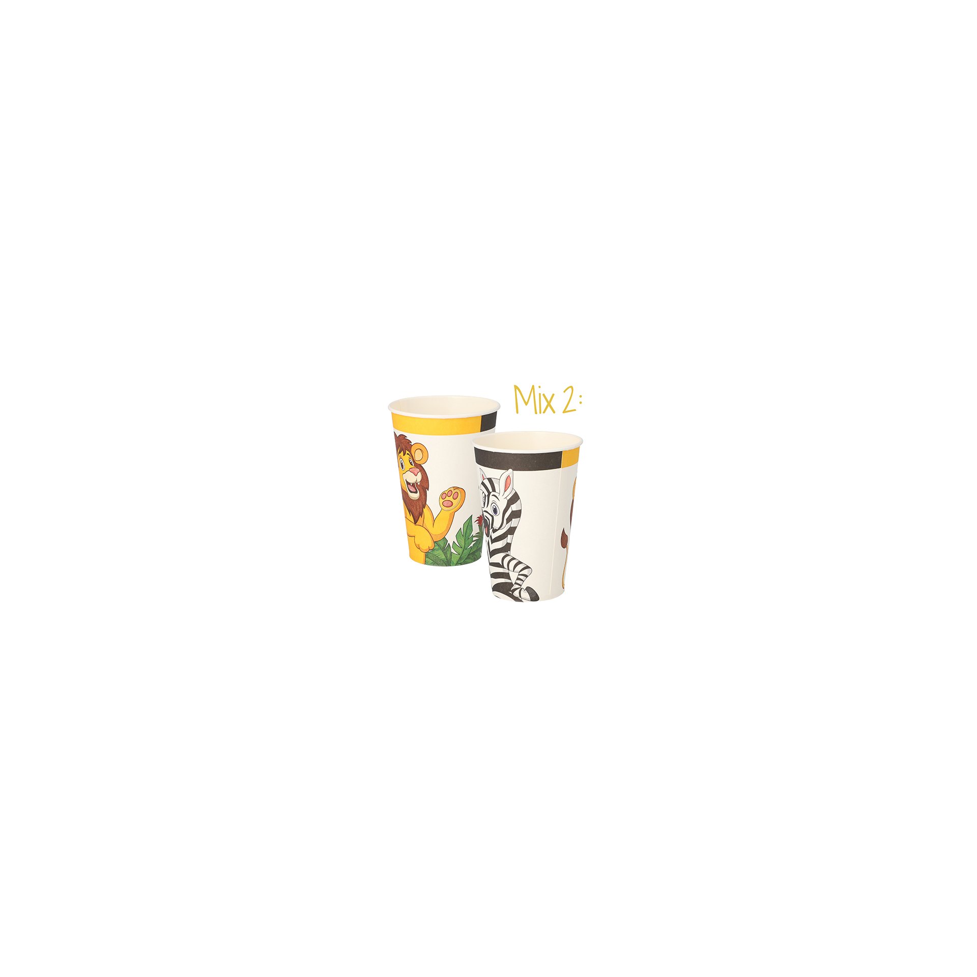 Trinkbecher, Pappe 0,2 l Ø 7 cm · 9,7 cm "Jungle"