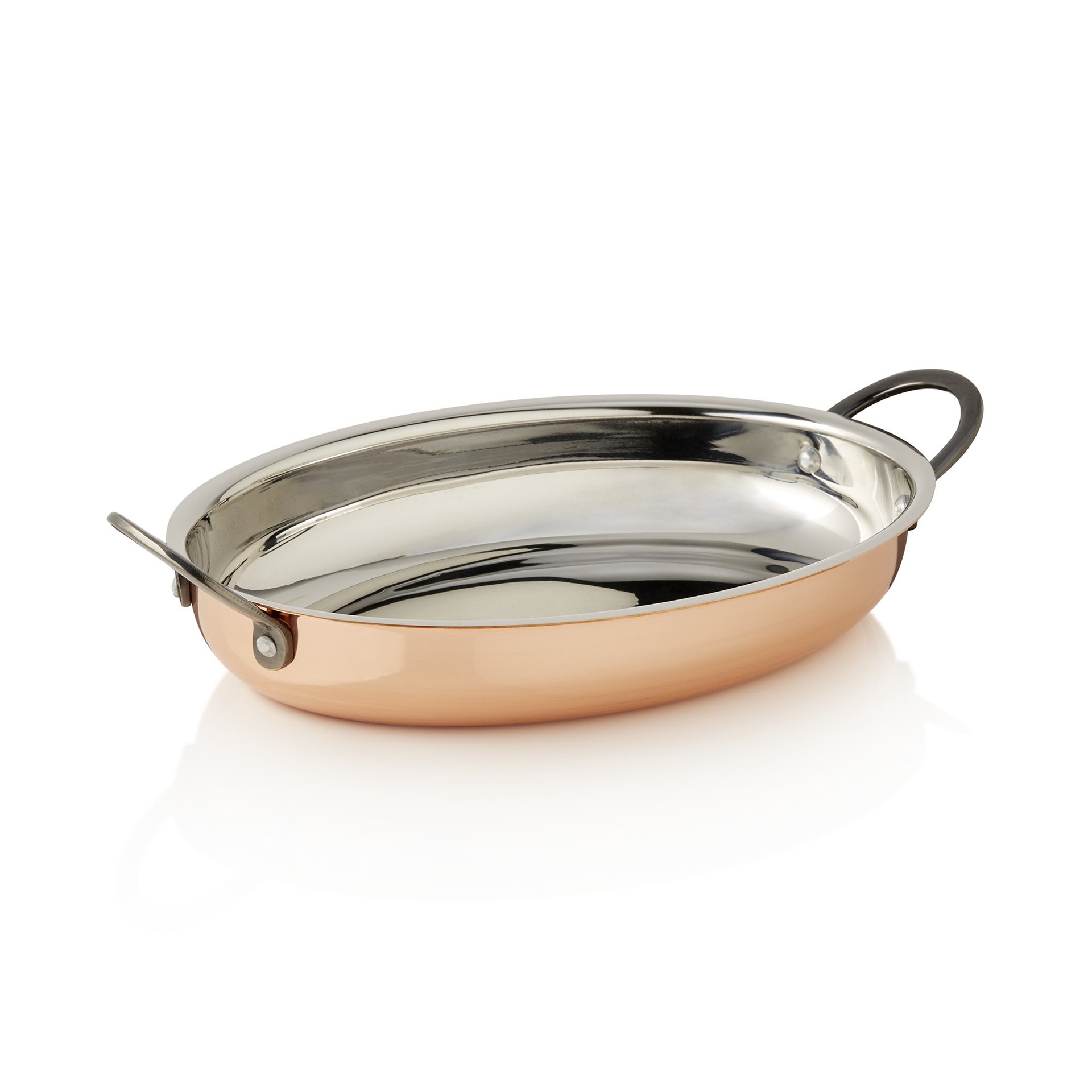 Servierpfanne STEEL & STYLE RUBY, 25 x 18 x 3,5 cm, 0,9 ltr., Kupfer, Messing, Chromnickelstahl Servierpfanne STEEL & STYLE RUBY, 25 x 18 x 3,5 cm, 0,9 ltr., Kupfer, Messing, Chromnickelstahl