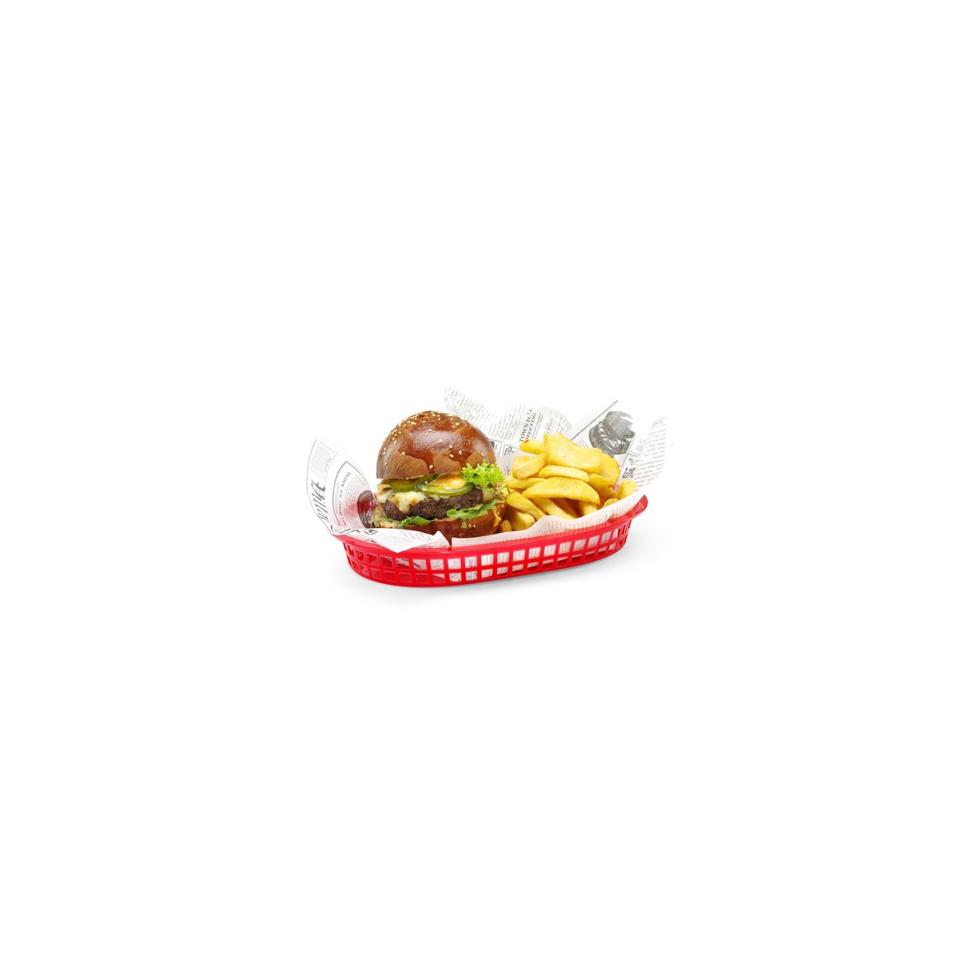 Servierkörbe im Fastfood-Stil, Rot 272x175x(H)38mm Servierkörbe im Fastfood-Stil, Rot 272x175x(H)38mm