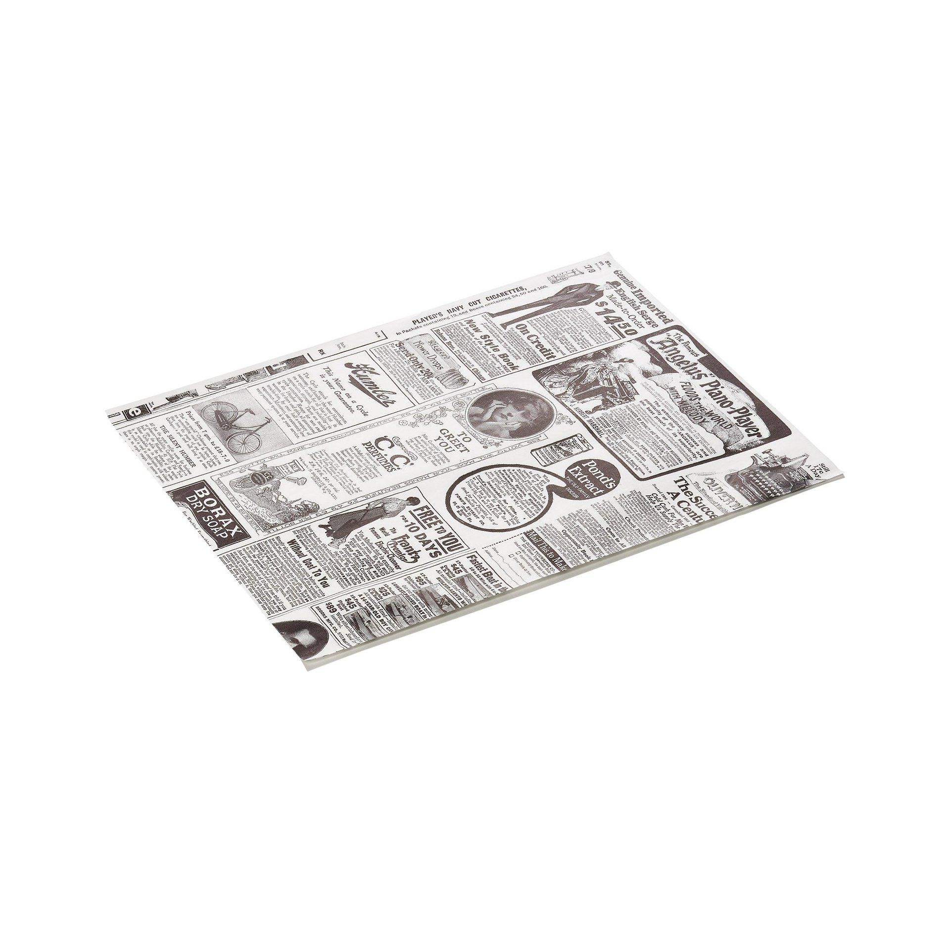 Burgerpapier Times White Set WRAP & GO, 25 x 20 cm, Set á 1000 Stück, Fettpapier
