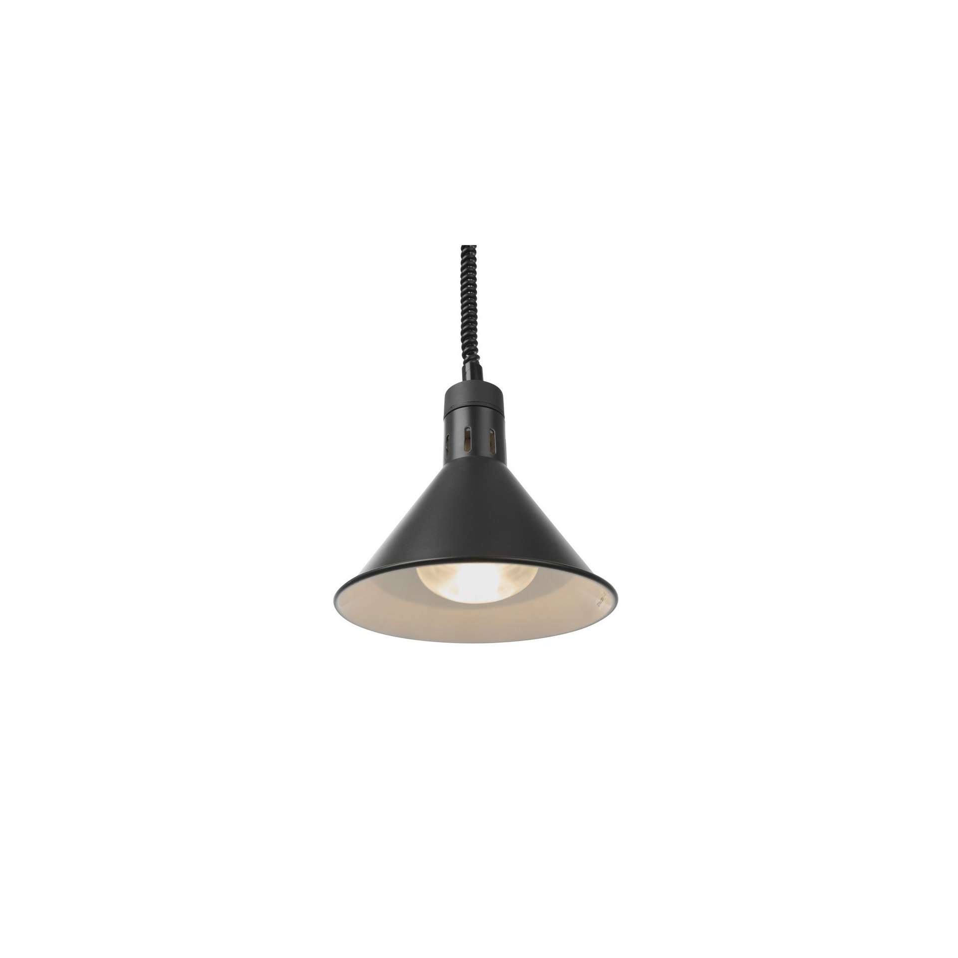 Höhenverstellbare Wärmelampe konisch, Schwarz, 230V/250W, ⌀275x(H)250mm