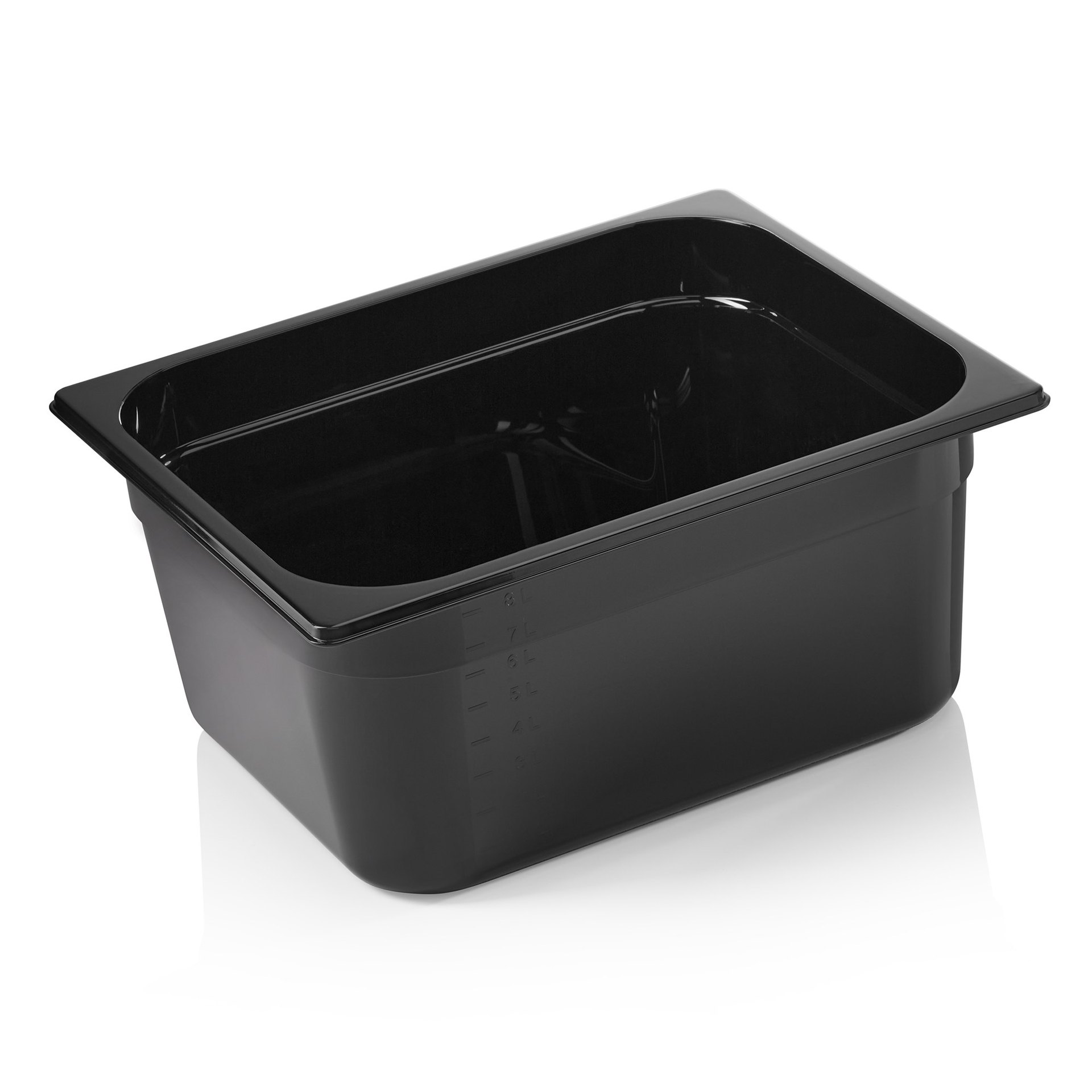 GN Behälter GN 96 BLACK 1/2-150 mm, schwarz, Polycarbonat GN Behälter GN 96 BLACK 1/2-150 mm, schwarz, Polycarbonat