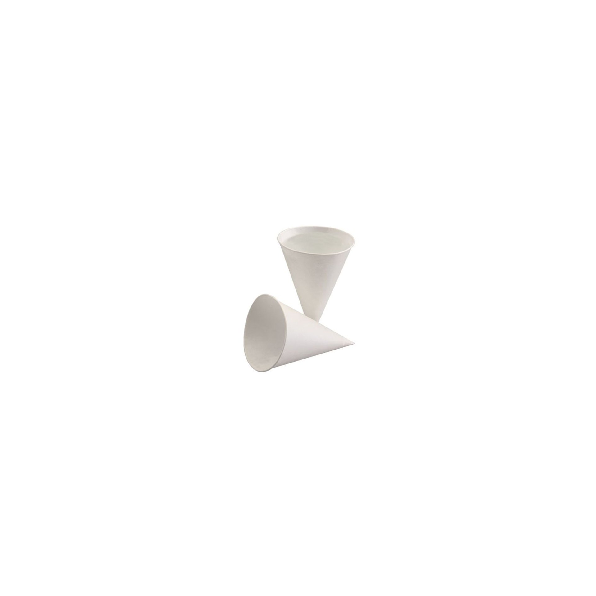 Spitzbecher, Zuckerrohrpapier 150 ml Ø 8,5 cm · 11,5 cm weiss mit Palmwachsbeschichtung Spitzbecher, Zuckerrohrpapier 150 ml Ø 8,5 cm · 11,5 cm weiss mit Palmwachsbeschichtung