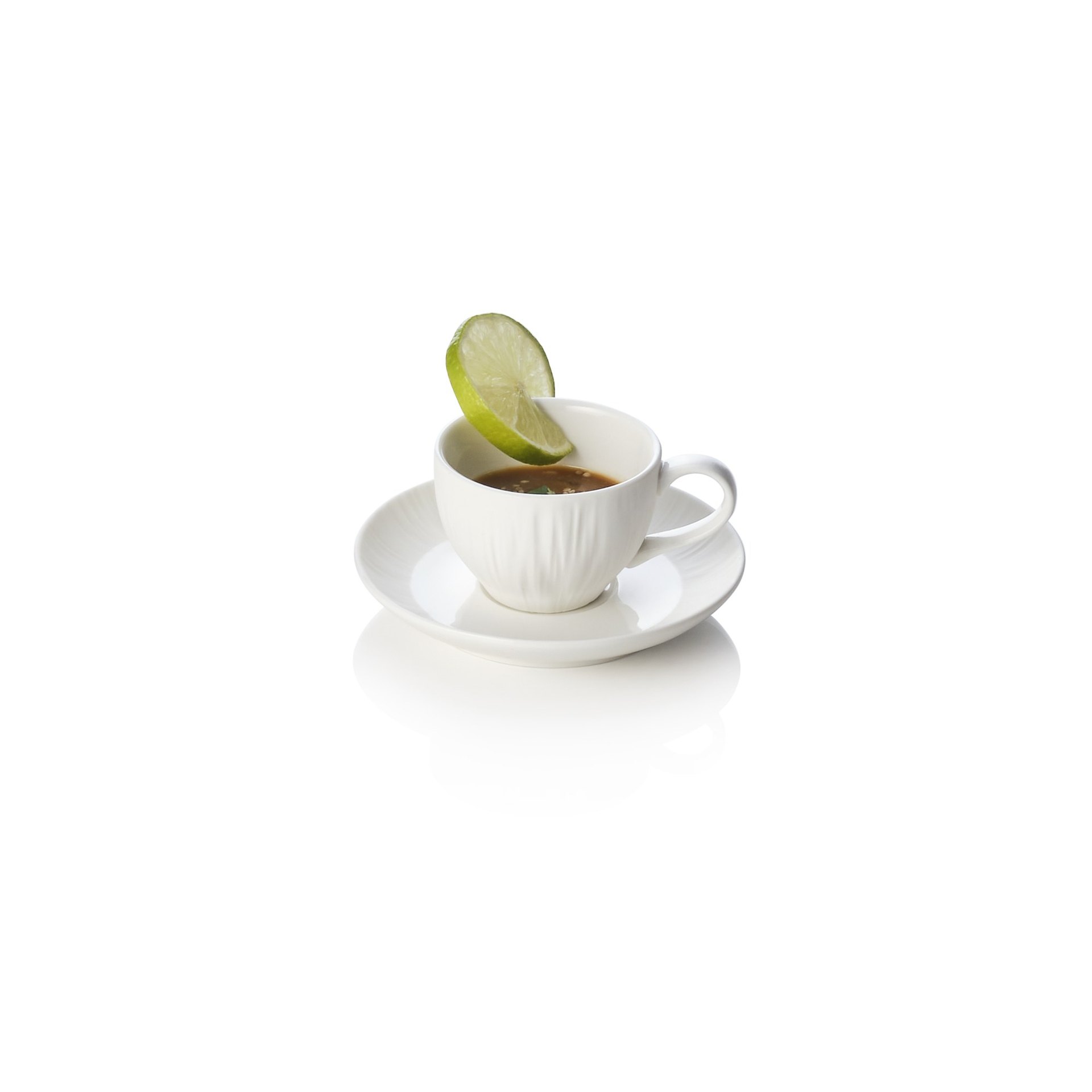 Espresso- und Untertasse Set MAYA SHIRO, 80 ml, weiß