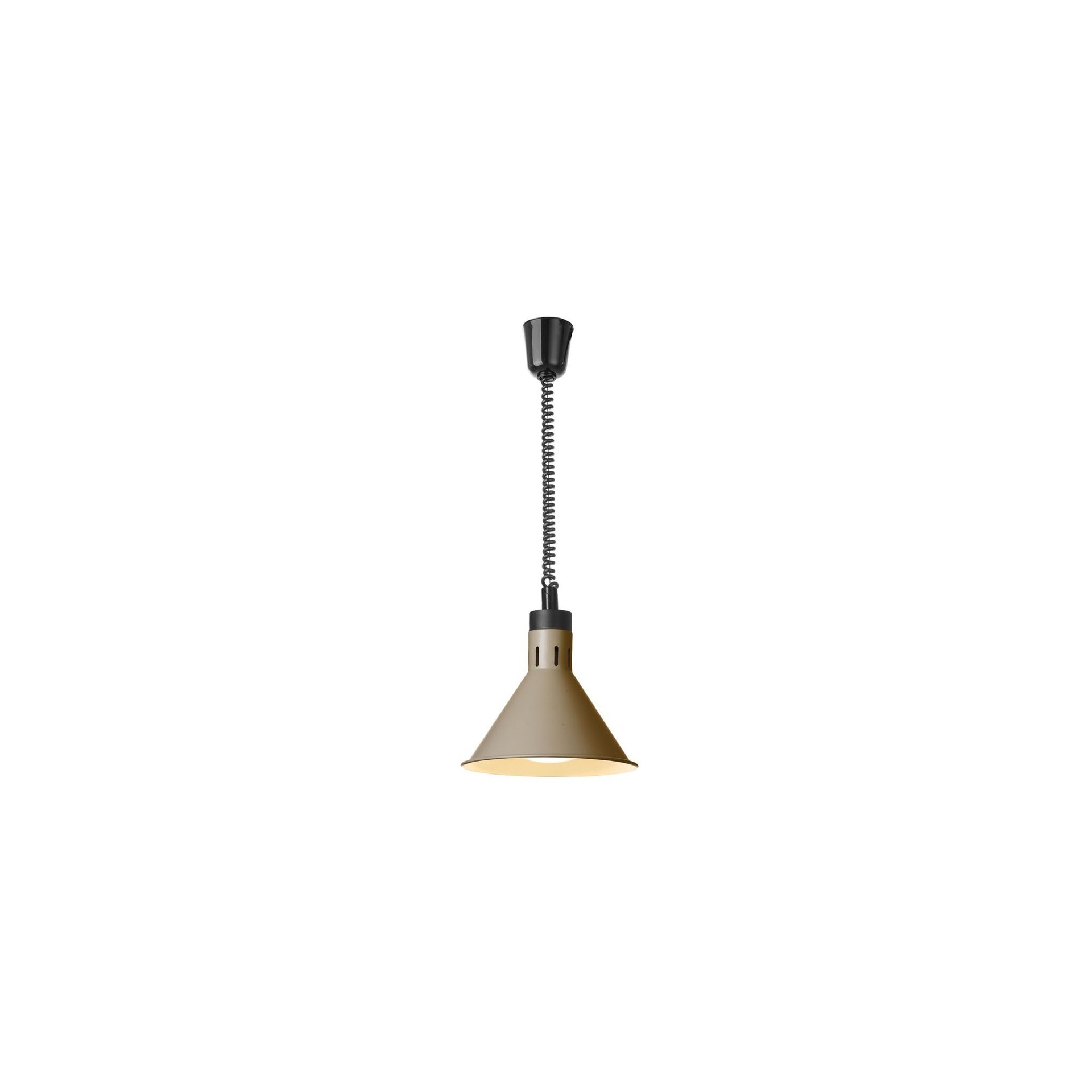 Höhenverstellbare Wärmelampe konisch, Beige, 230V/250W, ⌀275x(H)250mm