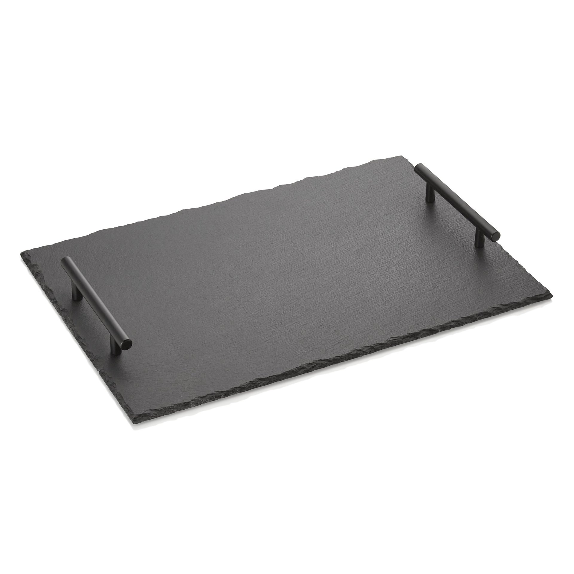 Naturschieferplatte mit Griffen SLATE LINE, 45 x 30 cm, Naturschiefer
