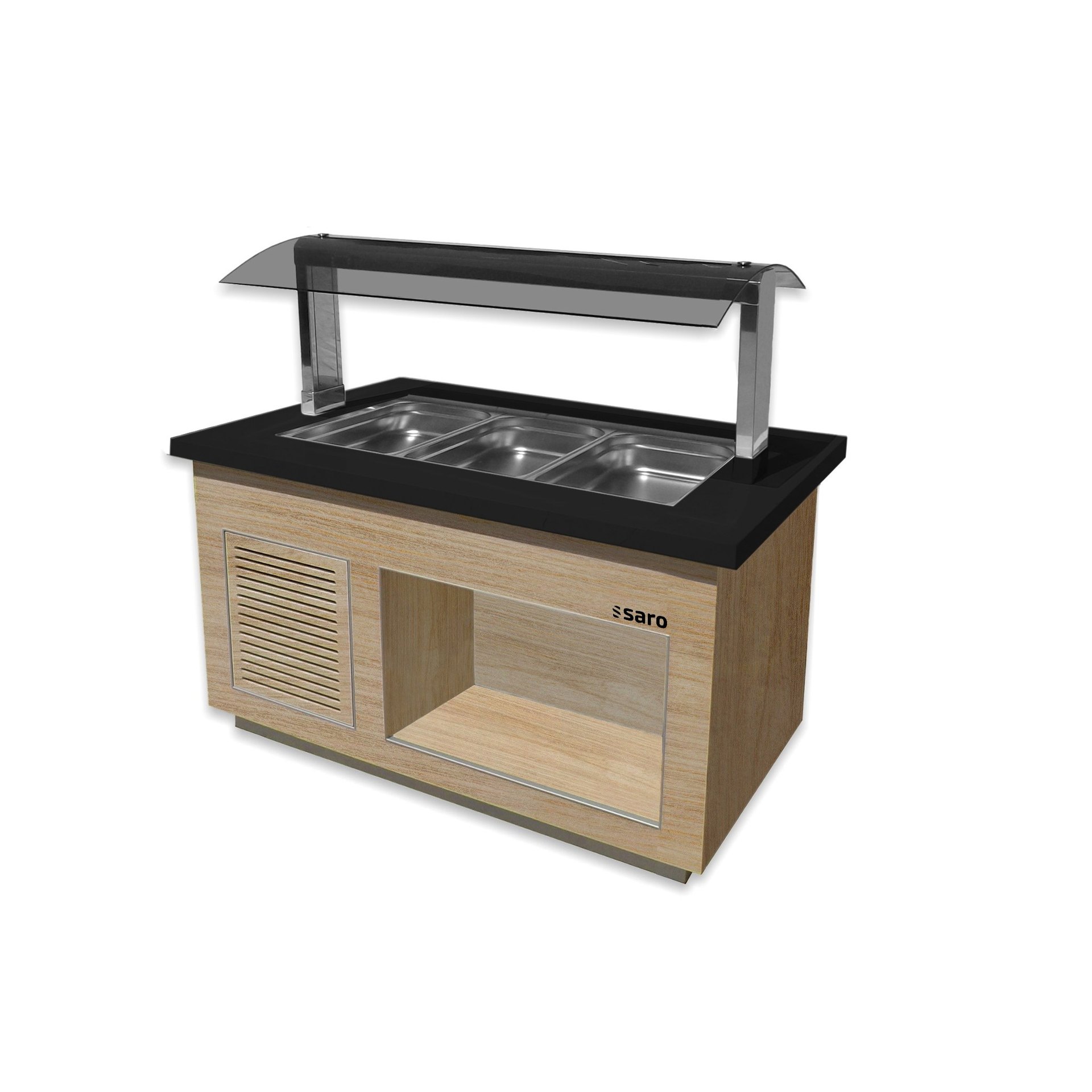 Salatbar für 3x 1/1 GN, Modell PREMIUM LINE SB-K130 OAK Salatbar für 3x 1/1 GN, Modell PREMIUM LINE SB-K130 OAK