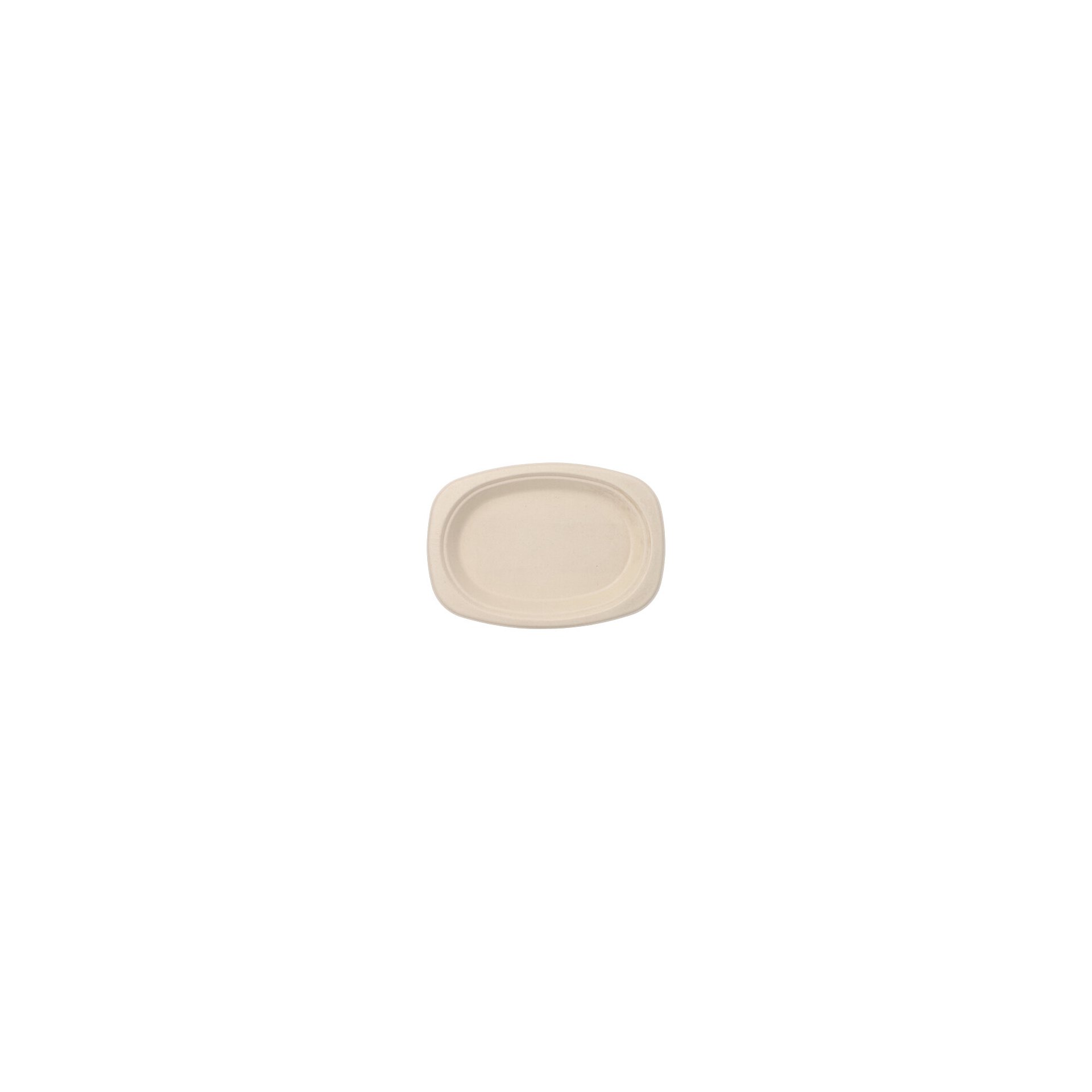 Teller, Zuckerrohr "pure" oval 23 cm x 16 cm x 2 cm natur