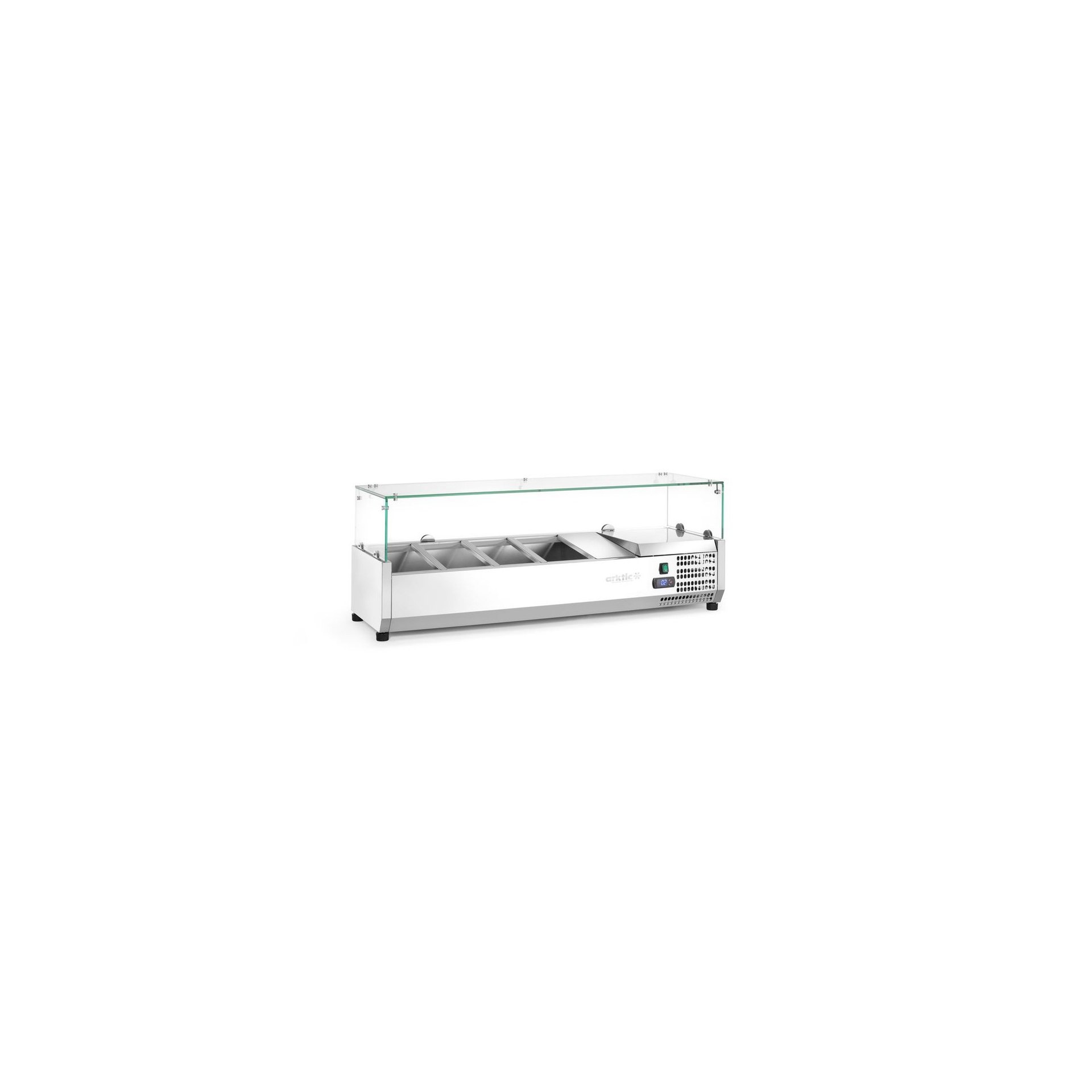 Aufsatz-Kühlvitrine Arktic, 4x GN 1/3 1208x400x456mm Aufsatz-Kühlvitrine Arktic, 4x GN 1/3 1208x400x456mm
