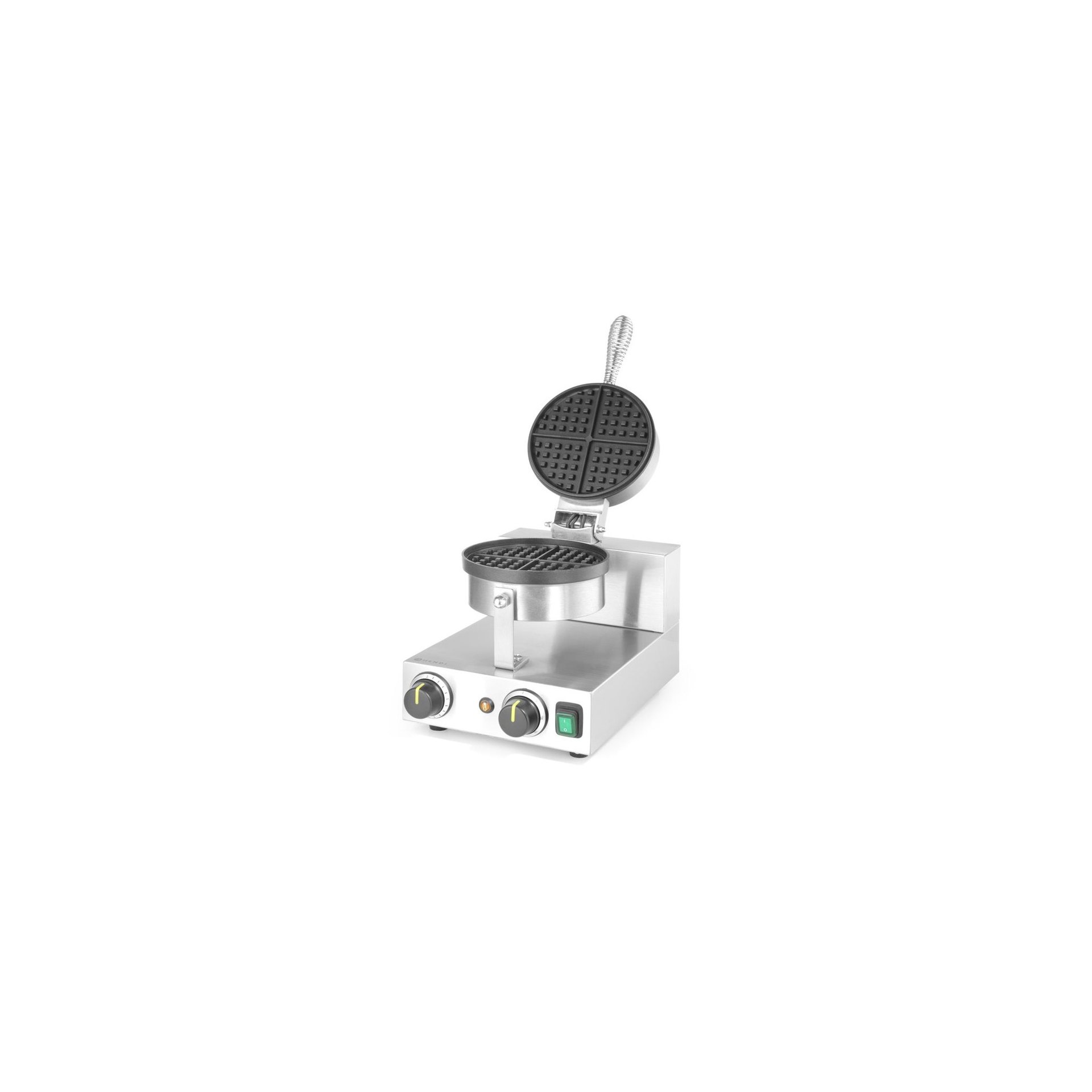 Waffeleisen rund, 230V/1000W, 250x491x(H)285mm Waffeleisen rund, 230V/1000W, 250x491x(H)285mm