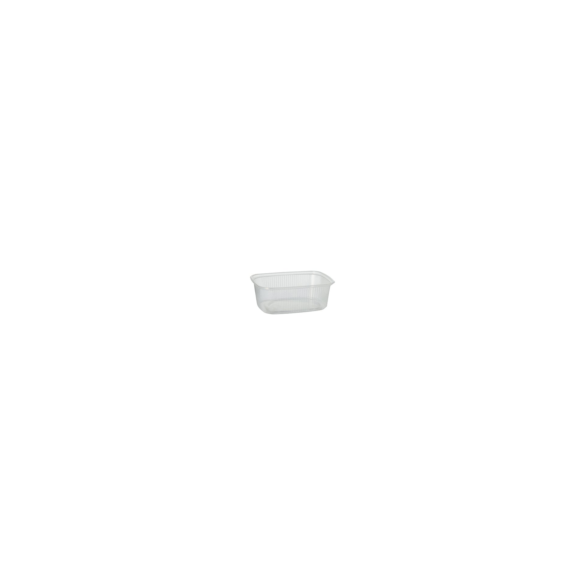 Verpackungsbecher, PP eckig 200 ml 3,9 cm x 8,1 cm x 10,8 cm transparent