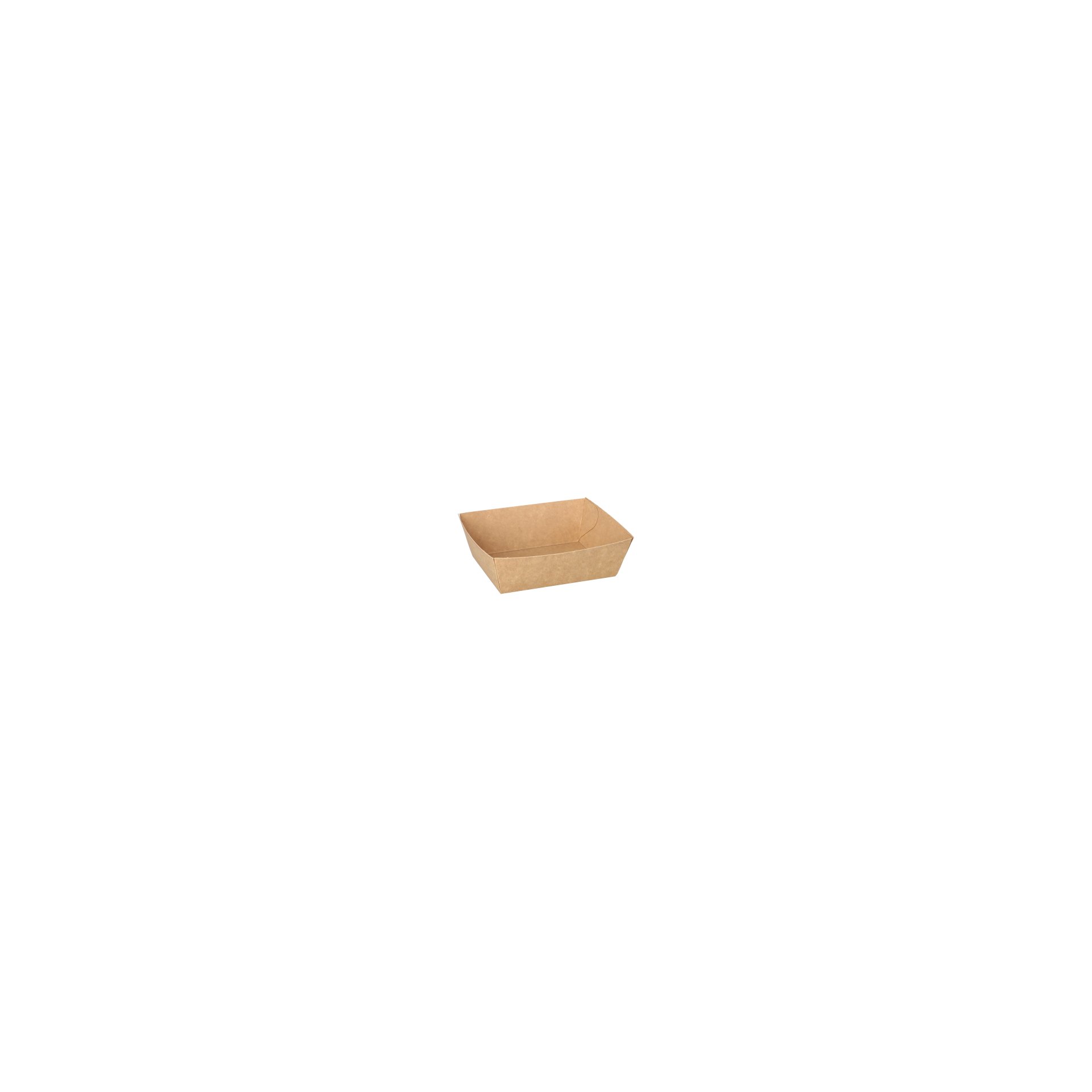 Snacktrays, Pappe "pure" 3,5 cm x 7 cm x 9 cm braun