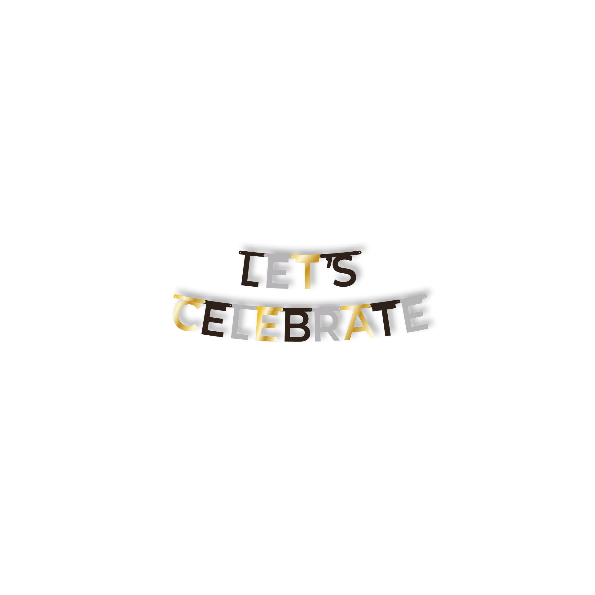 Grußkette 1,85 m x 13,8 cm "Let's Celebrate" Grußkette 1,85 m x 13,8 cm "Let's Celebrate"