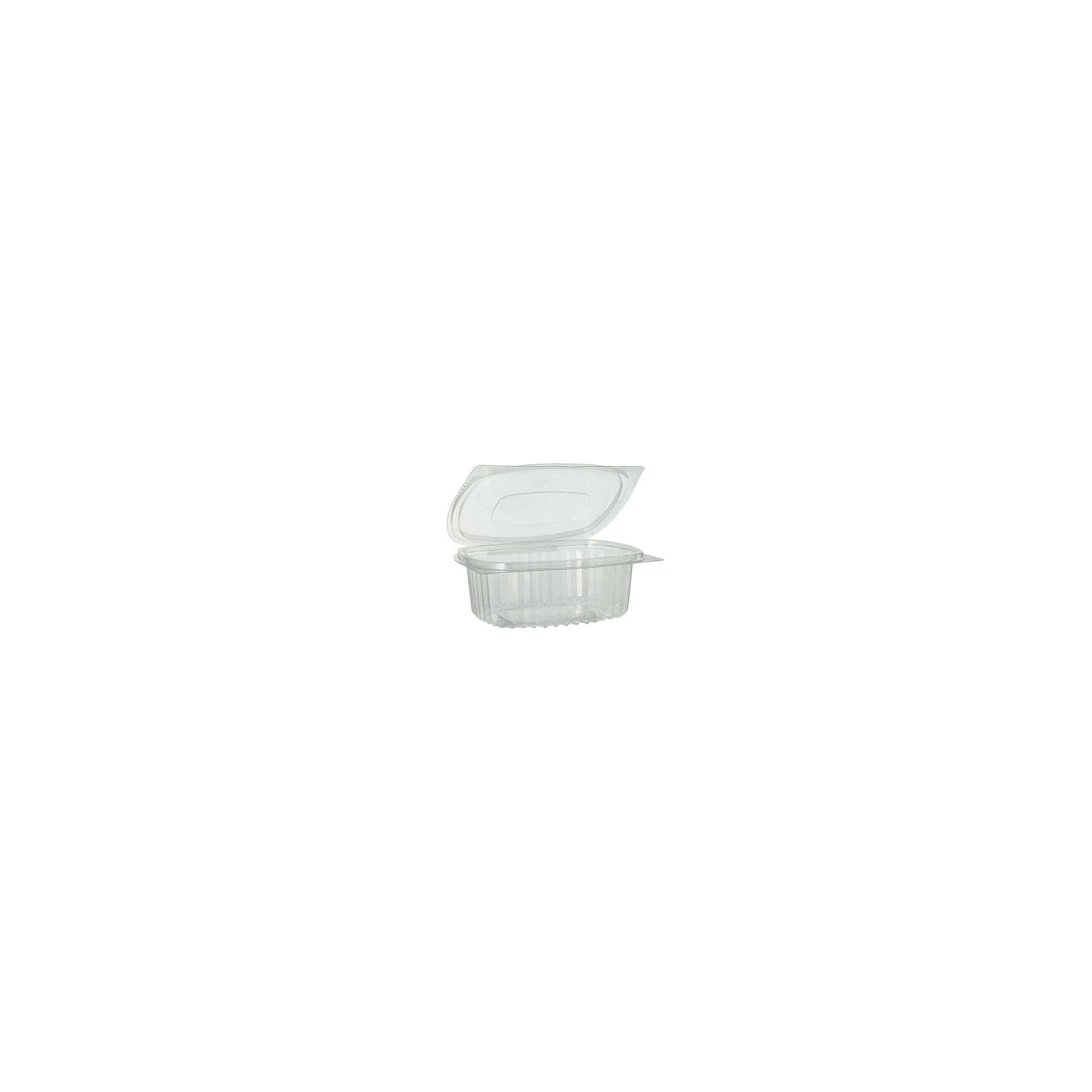 Feinkost- und Salatschalen mit Klappdeckel, R-PET oval 375 ml 5 cm x 11,5 cm x 14,4 cm klar Feinkost- und Salatschalen mit Klappdeckel, R-PET oval 375 ml 5 cm x 11,5 cm x 14,4 cm klar