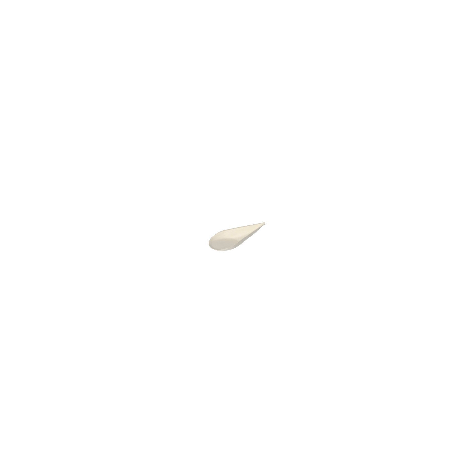 Fingerfood - Teller, Zuckerrohr "pure" 10,5 cm x 5,7 cm weiss "Drop" Fingerfood - Teller, Zuckerrohr "pure" 10,5 cm x 5,7 cm weiss "Drop"