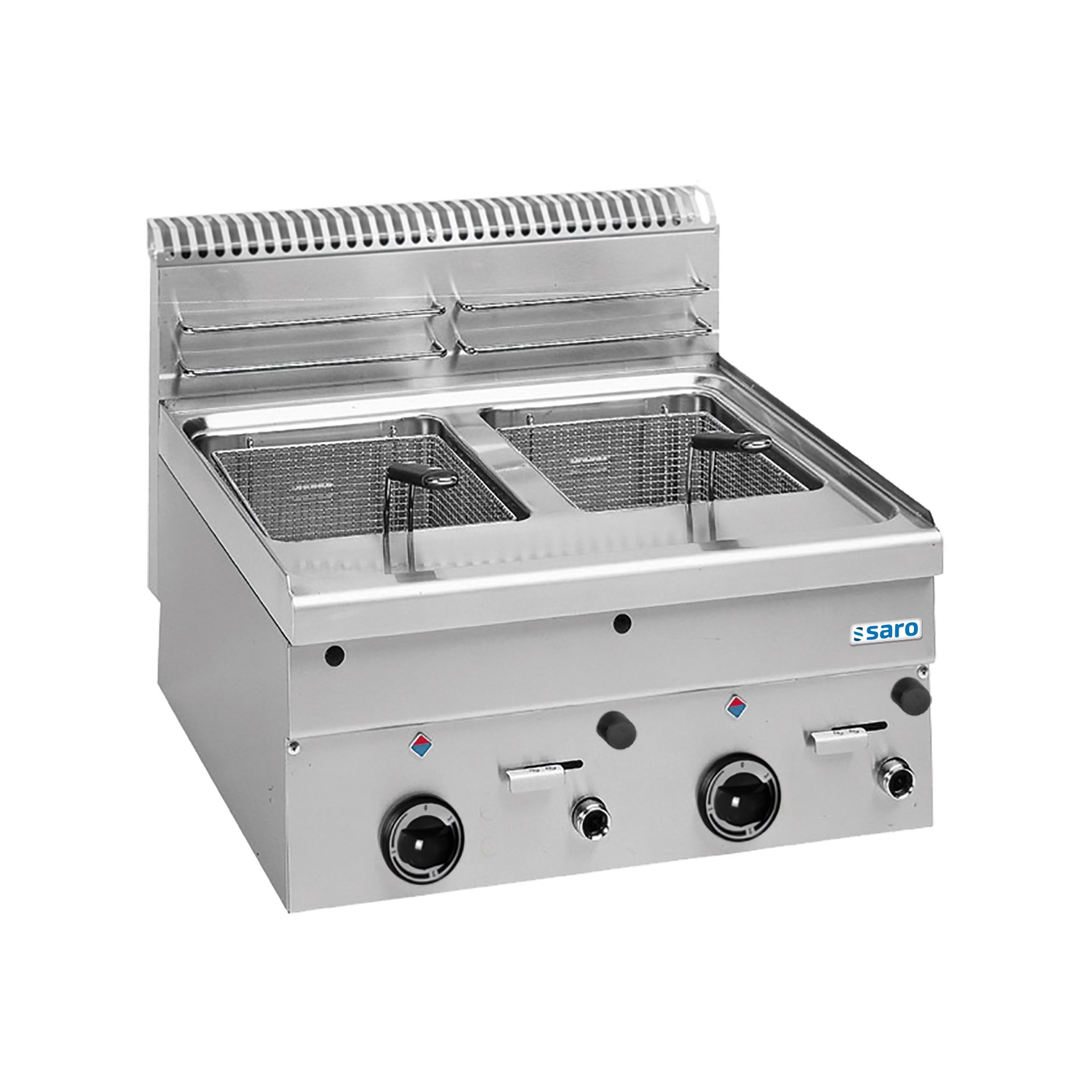 Gas-Fritteuse 8+8 L Auftisch 600 Line Modell GF66