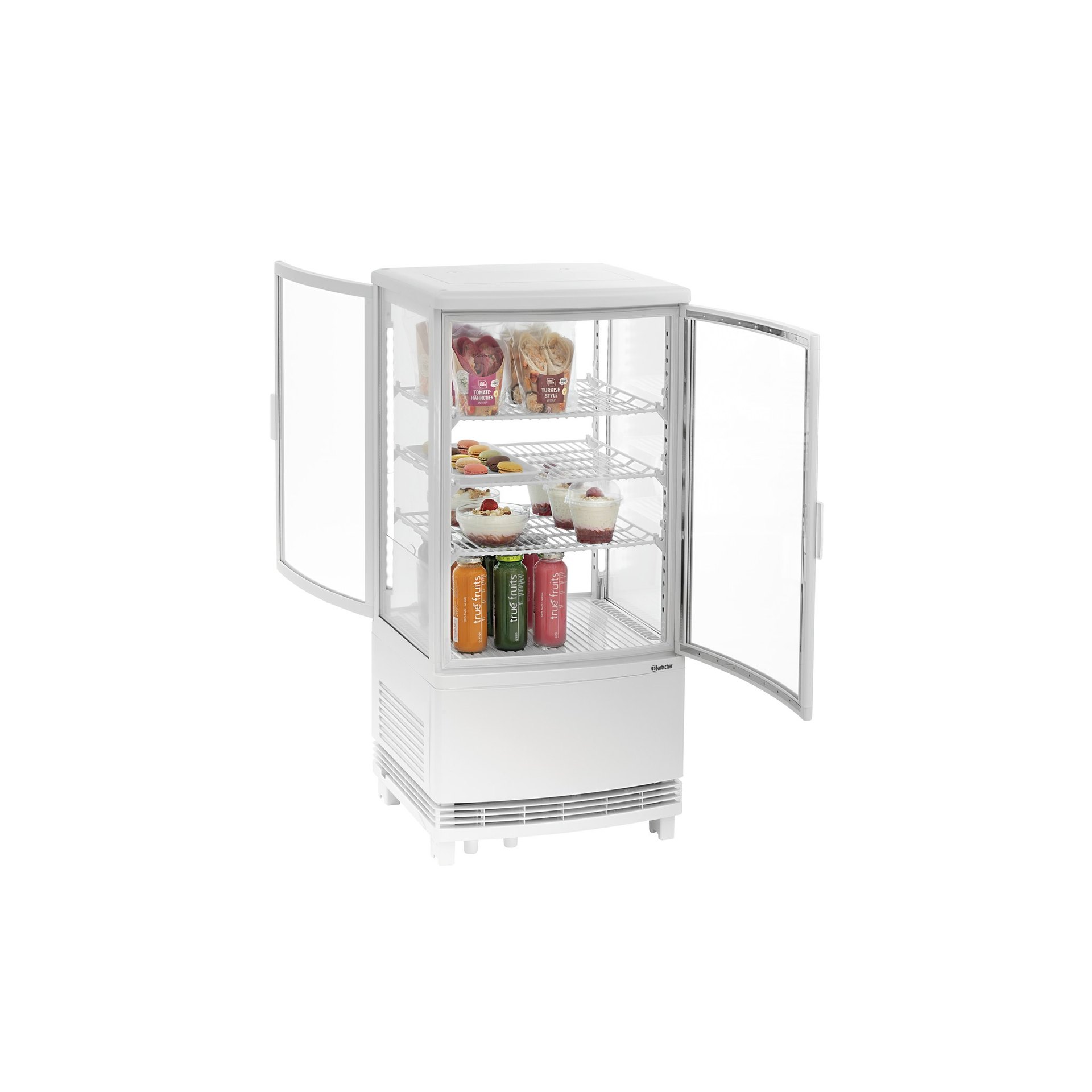 Mini-Kühlvitrine 75L2T weiß