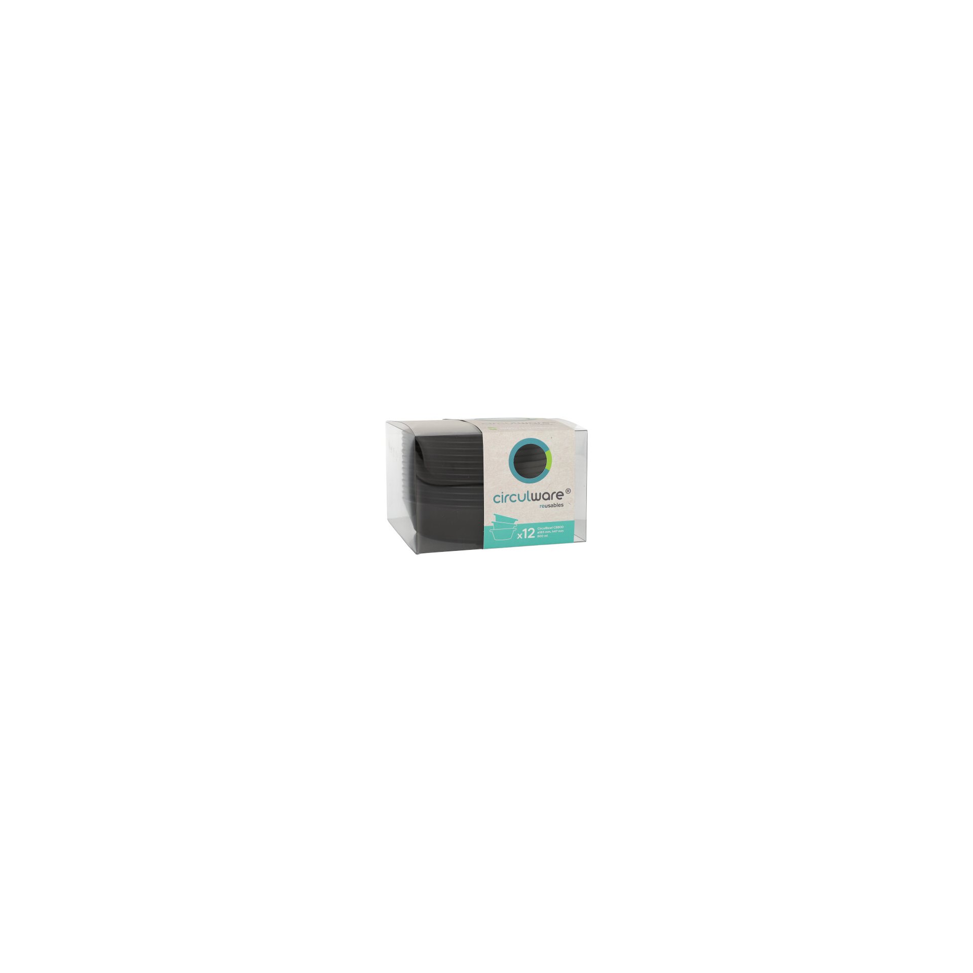 "Circulware" Mehrweg-Schalen Mix & Match rund 800 ml Ø 18,3 cm · 4,7 cm schwarz "Circulware" Mehrweg-Schalen Mix & Match rund 800 ml Ø 18,3 cm · 4,7 cm schwarz