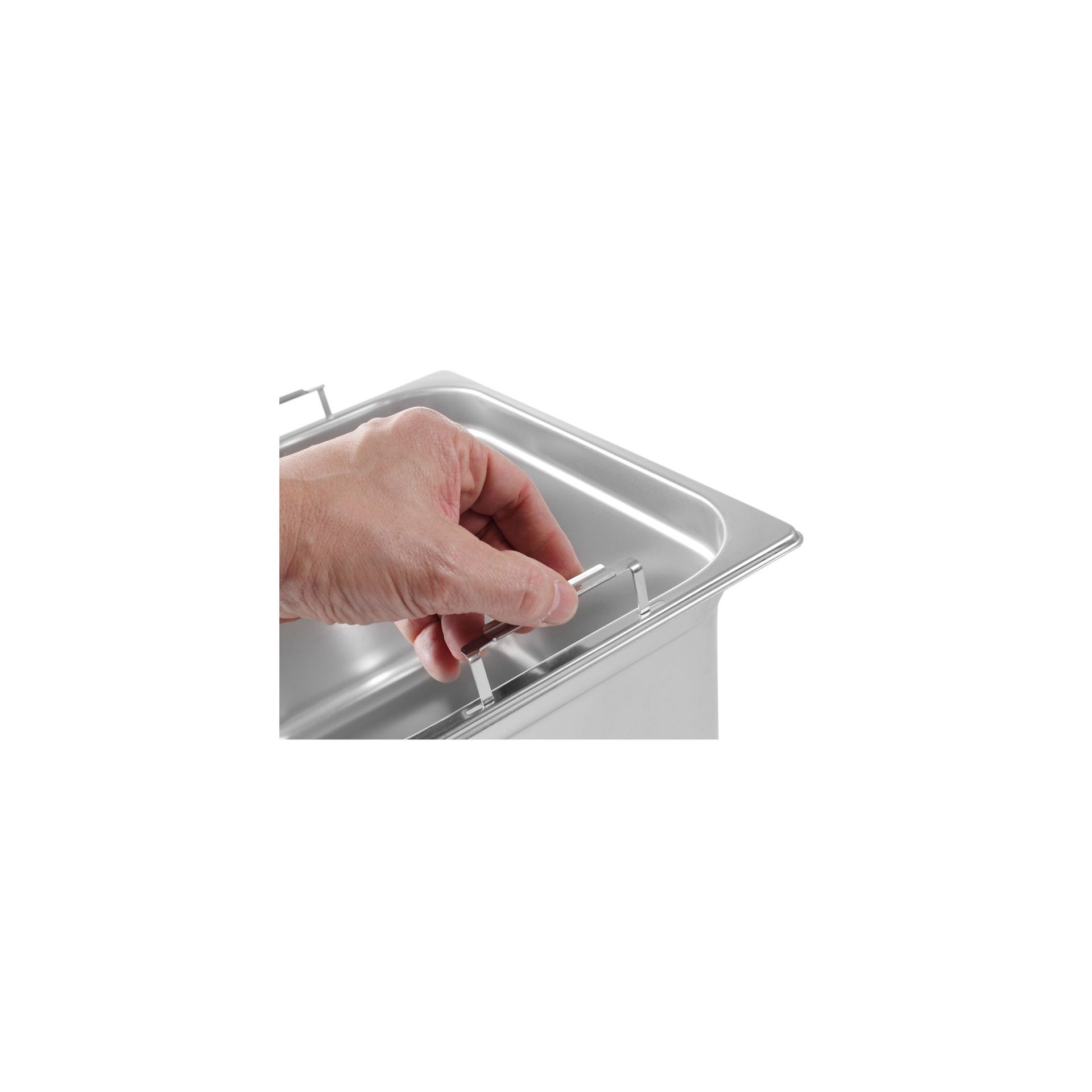 GN-Behälter mit einklappbaren Griffen, GN 1/1, 14L, 530x325x(H)100mm GN-Behälter mit einklappbaren Griffen, GN 1/1, 14L, 530x325x(H)100mm